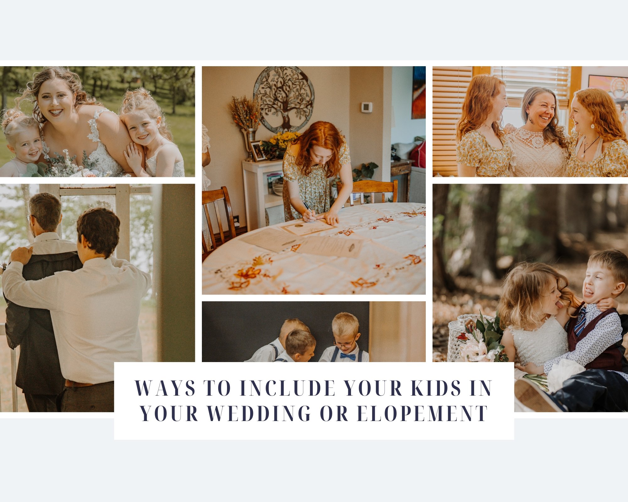 Ways to incorporate your kids into your wedding or elopement
