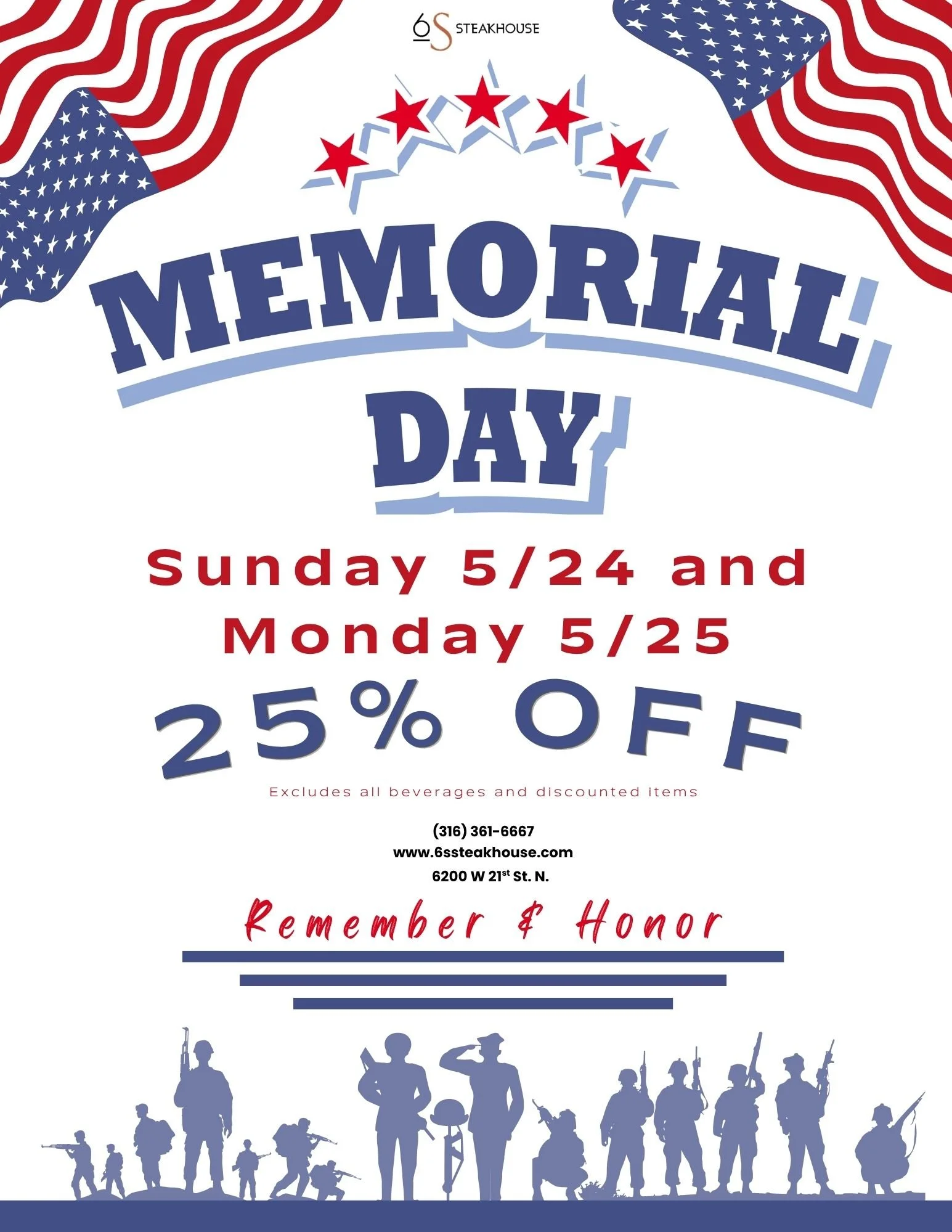 Memorial Day - 25% Off Special