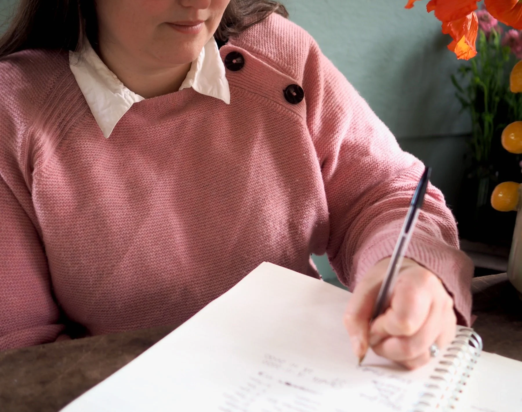 Remote Florist admin support working on a wedding florist virtual assistant task