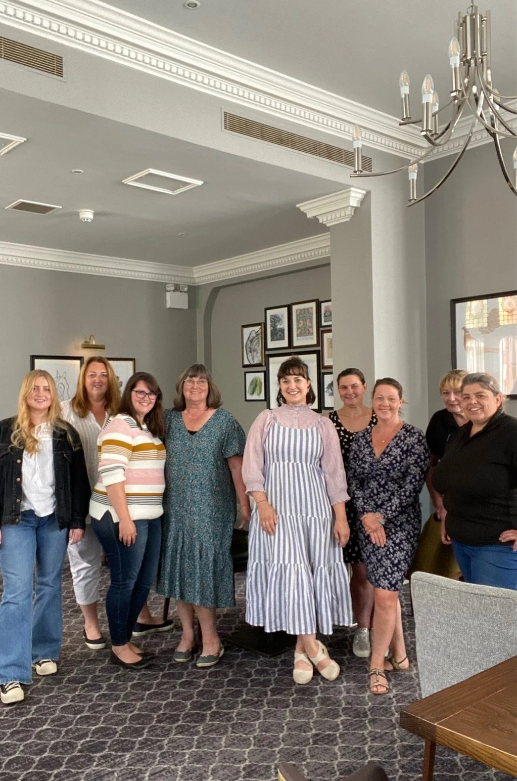 Millie, Tracey, Rachel (me!) Brenda, Steph, Helen, Sam, Jackie and Juliette at the florists meet up