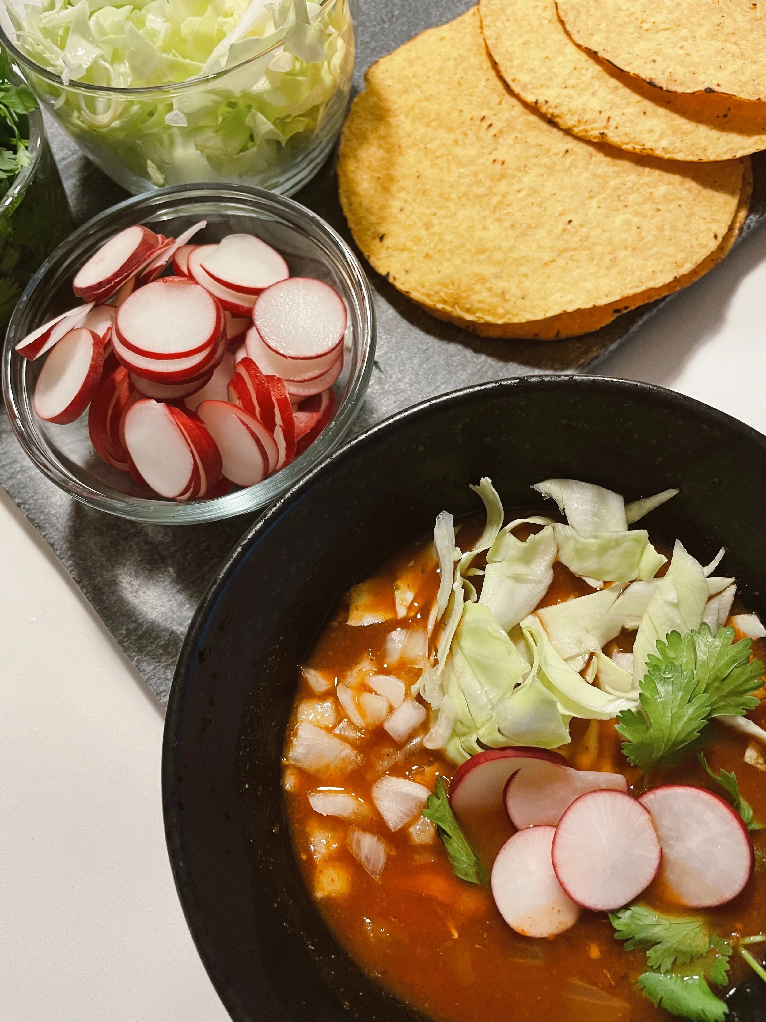 Easy slow-cooker pozole rojo with chicken