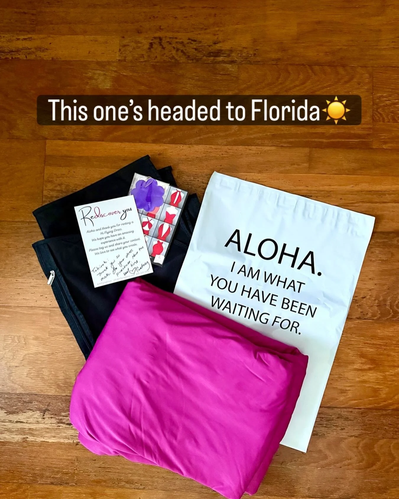 This magenta hi flying dress is on its way to Florida ✨🌴 We&rsquo;re beyond excited for her to make it her own, and create unforgettable moments in it.

💃🏼 Magenta Hi Flying Dress
📍Florida

Flying Dress? We started it. 💫 USA Rentals, Retail &amp