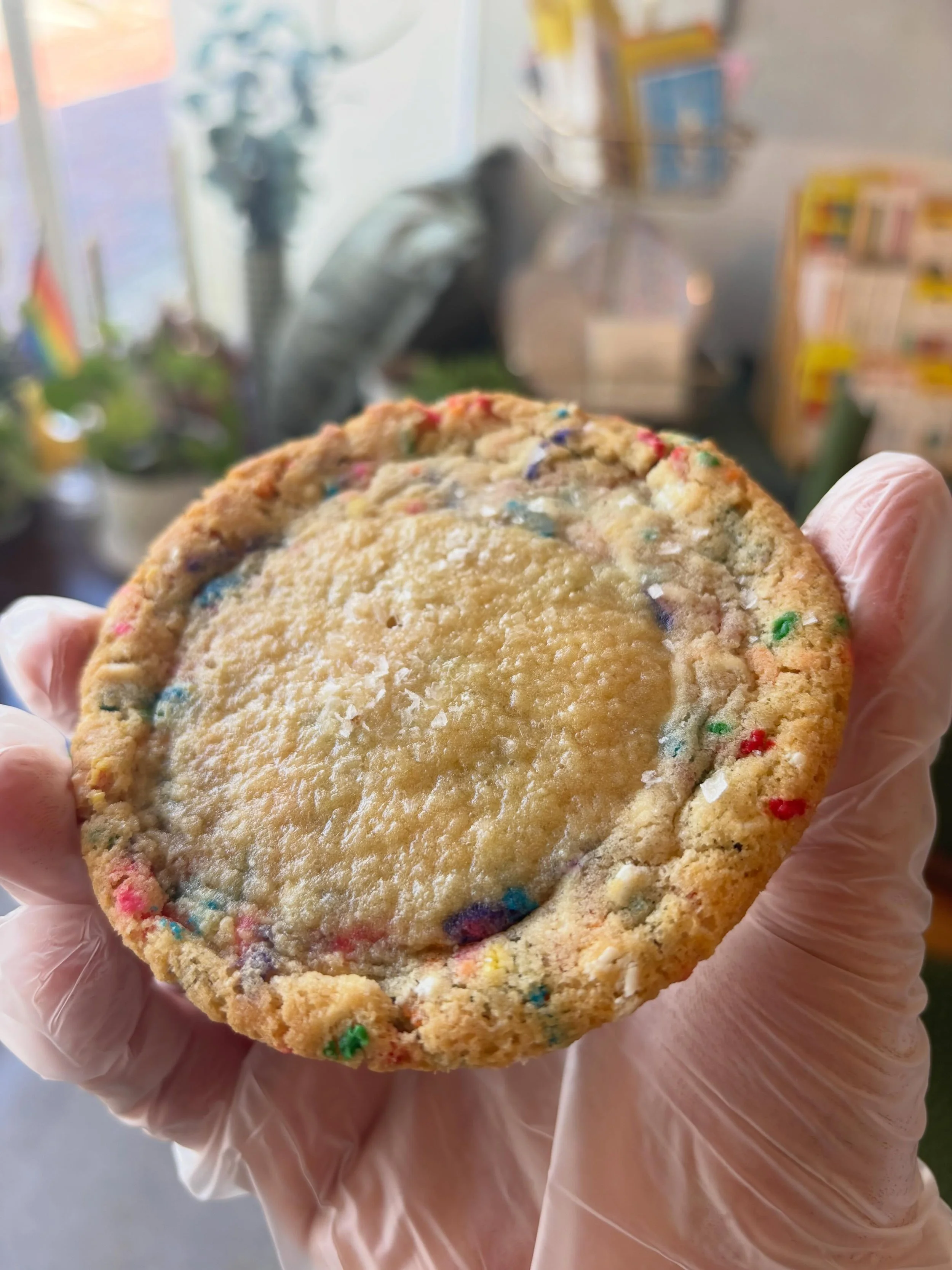 Meet the Big Salty Gay - our tribute to pride month. The BSG, developed by @jkauffs is a malted sprinkle cookie topped with a malted frangipane and finished with flaky sea salt. 

This month we&rsquo;re proud to sponsor Neuroqueer Pride hosted by @to