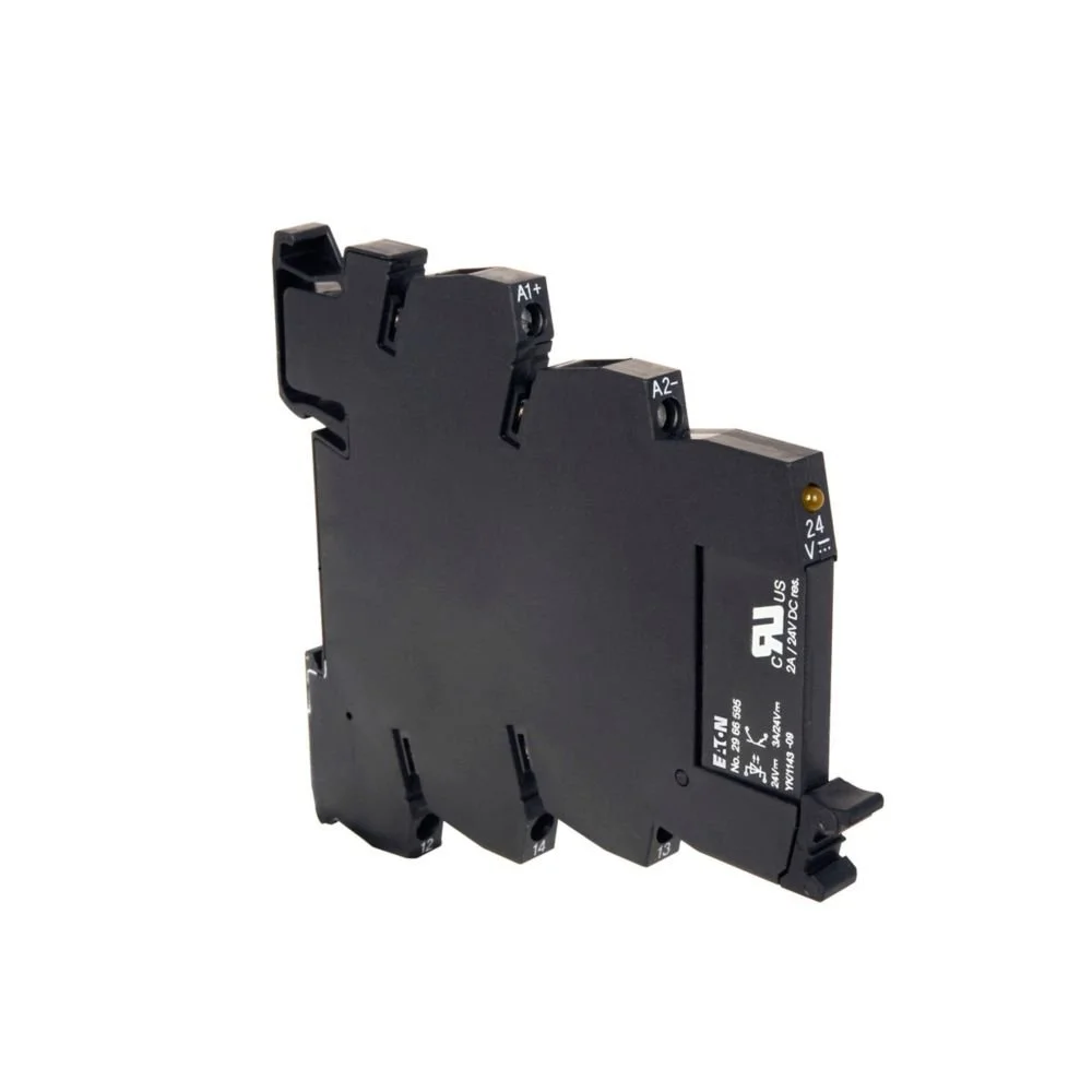  Eaton’s XR terminal block relays use screw terminal technology and offer quick system wiring, superior safety features, clear labeling and a high level of modularity. These compact, DIN rail mounted relays are best suited for applications that requi