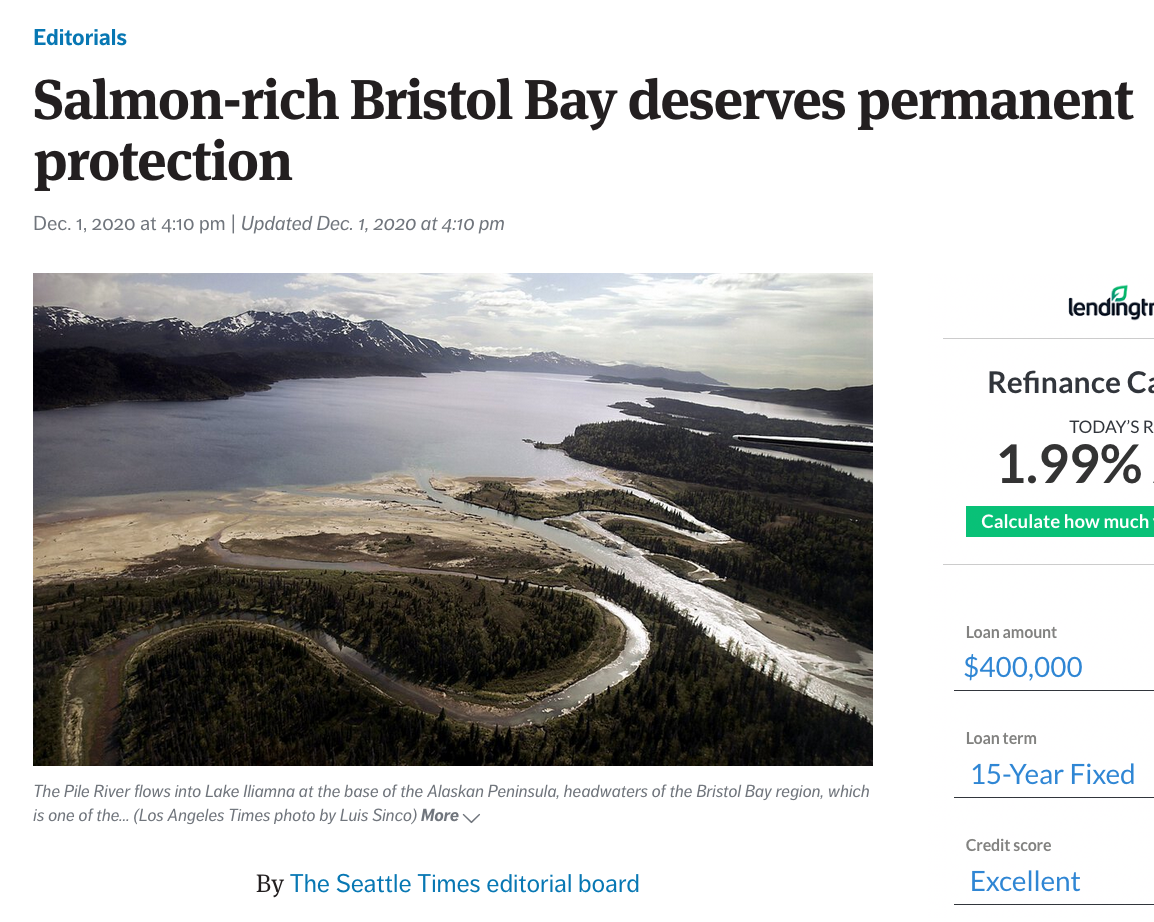 Salmon-rich Bristol Bay deserves permanent protection 