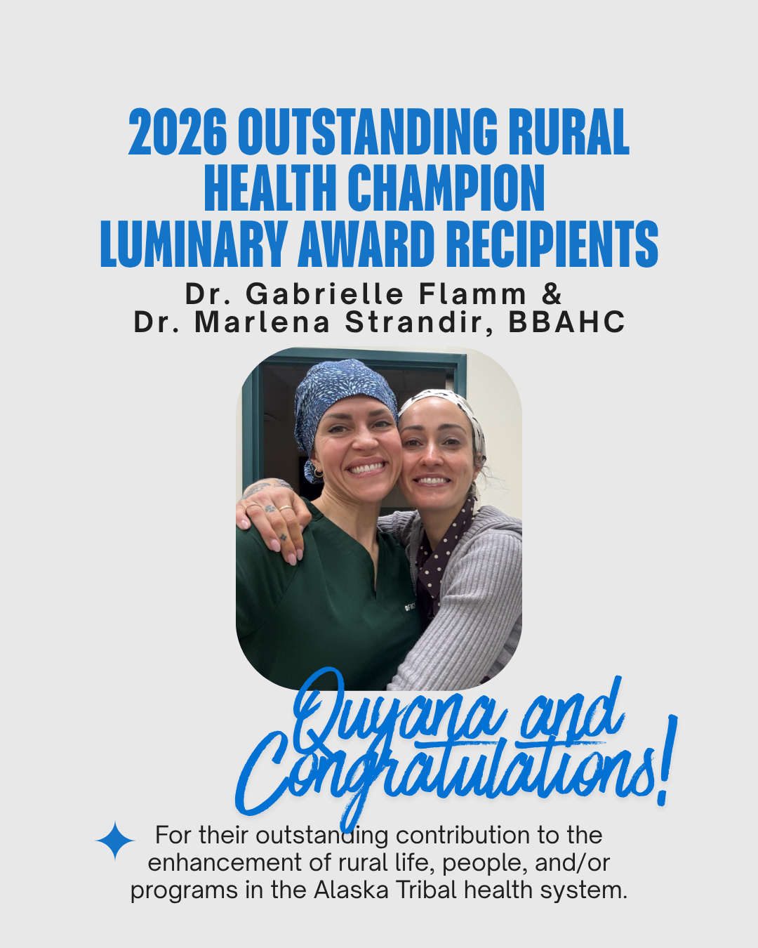 Congratulations to BBAHC’s Dr. Gabrielle Flamm and Dr. Marlena Strandir
