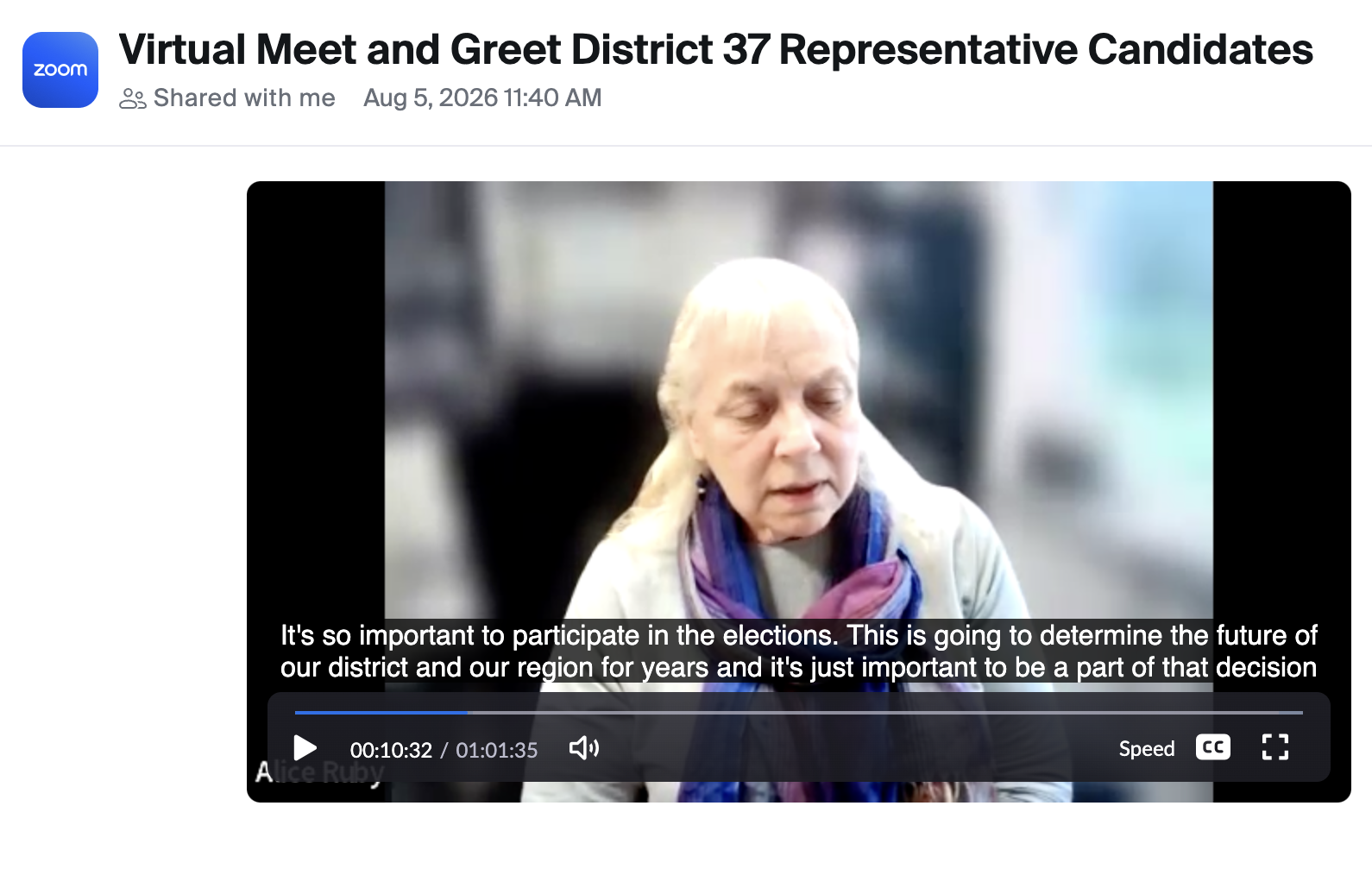 House Candidate Meet &amp; Greet Recording