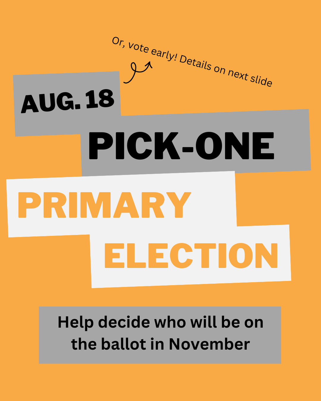Pick-One Primary Election