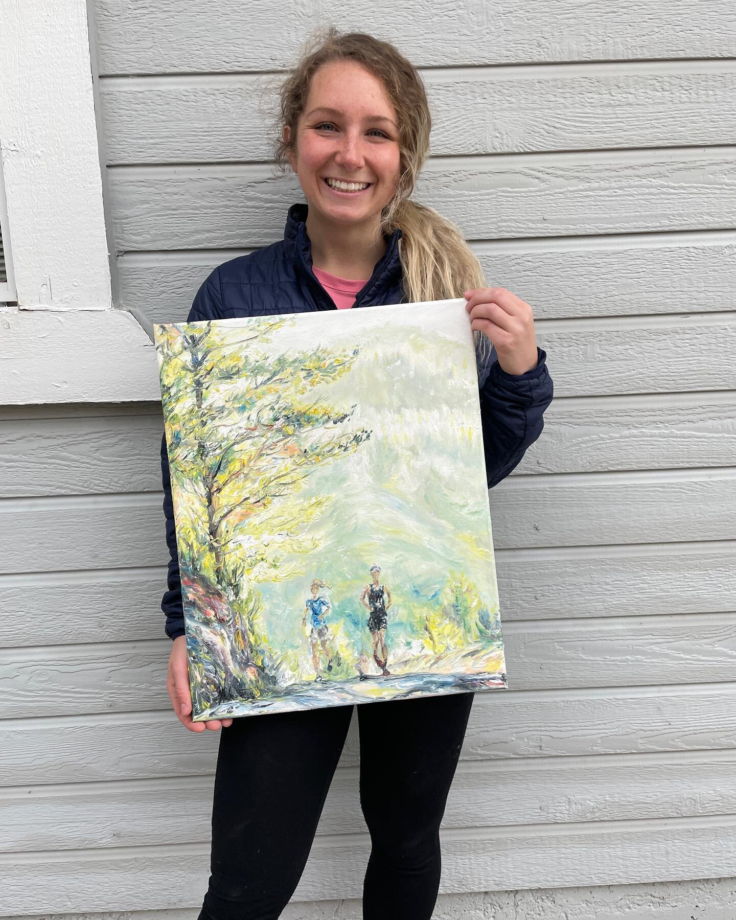 My 10 favorite paintings in my inventory right now, 25% off today ✨✨ 

Let me know if you want to buy one!

1. &ldquo;Morning Run in Auburn&rdquo;, 20 x 16 inches, Oil on Canvas, 25% off $125 = $93.75
2. &ldquo;Walk with the Divine&rdquo;, 48 x 36 in