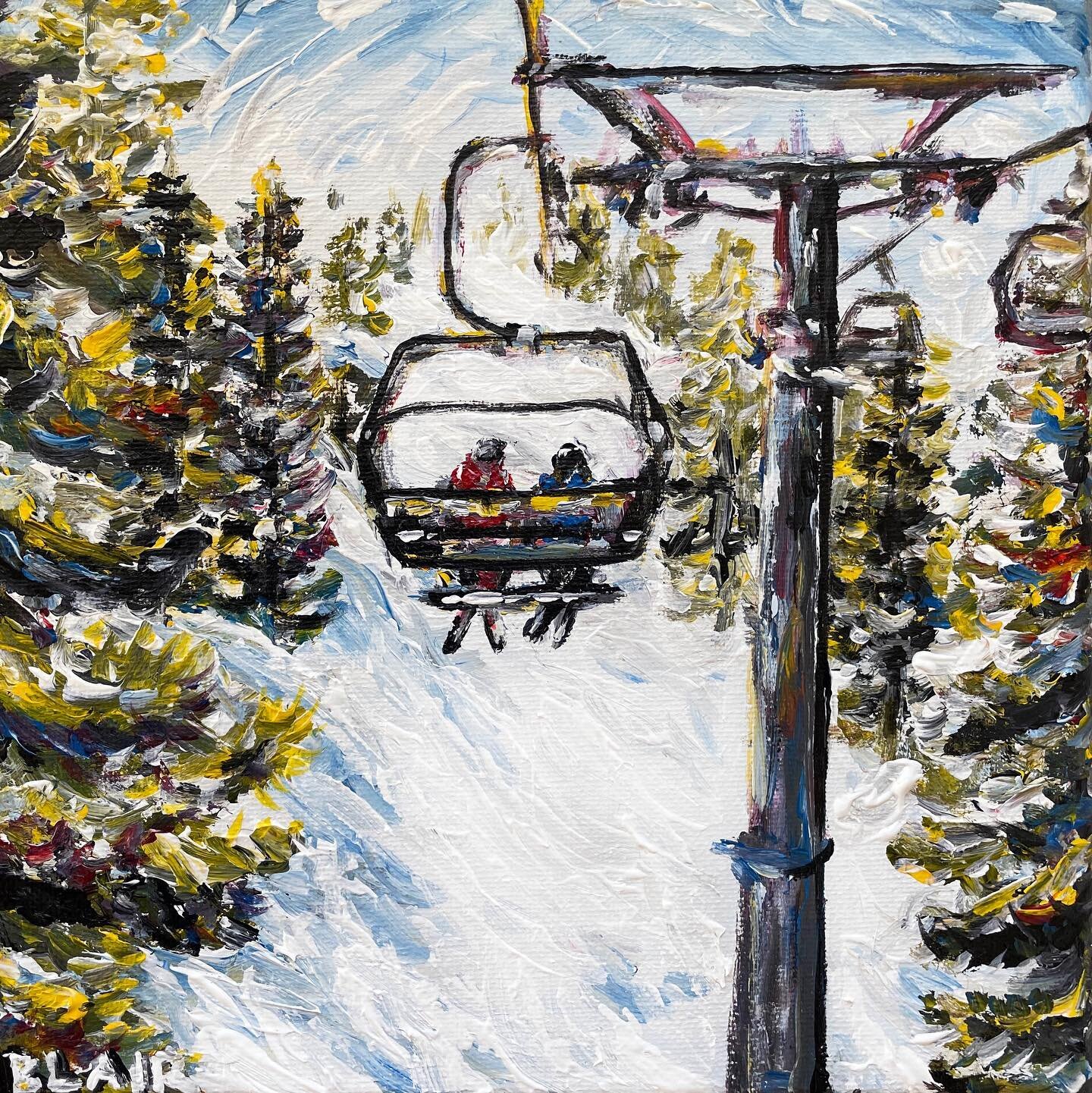 Cuteness!! ❤️💙

8x8 inch commissioned acrylic painting for Megan. It&rsquo;s her and her godfather. She&rsquo;s giving it to him as a thank-you gift. It&rsquo;s based off of the Granite Chief lift at palisades, which is his favorite.