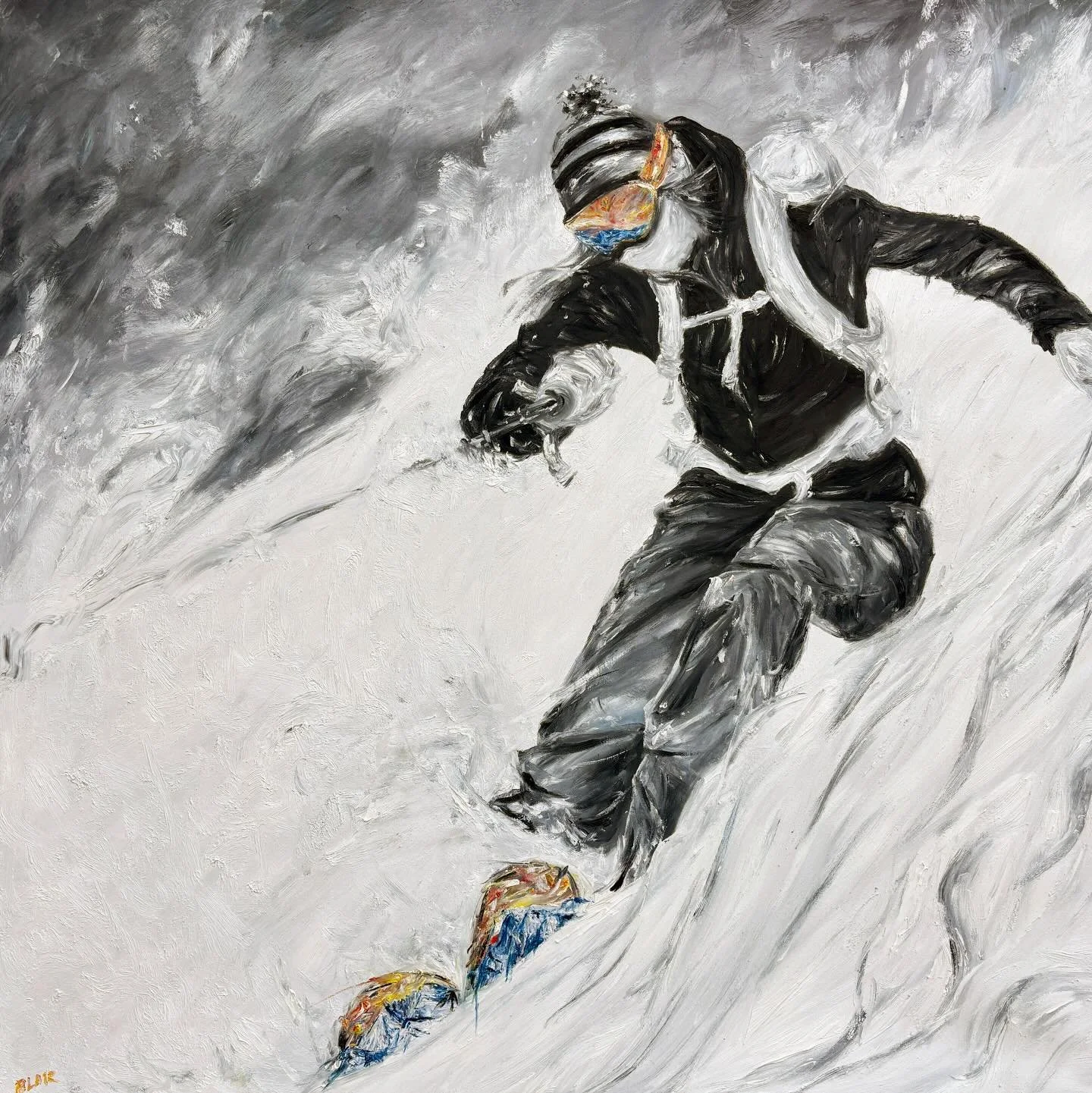 &ldquo;I Let the Mountains Change Me&rdquo;
48x48 inches
Oil on Canvas

Piece #2 for the Alpine Meadows lodge ❄️ @palisadestahoe