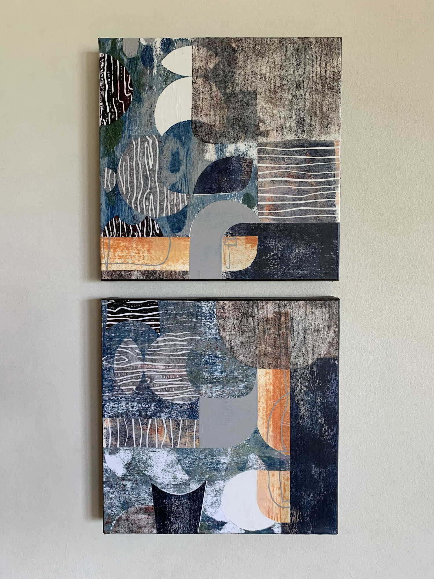 Decollage (Diptych) - SOLD