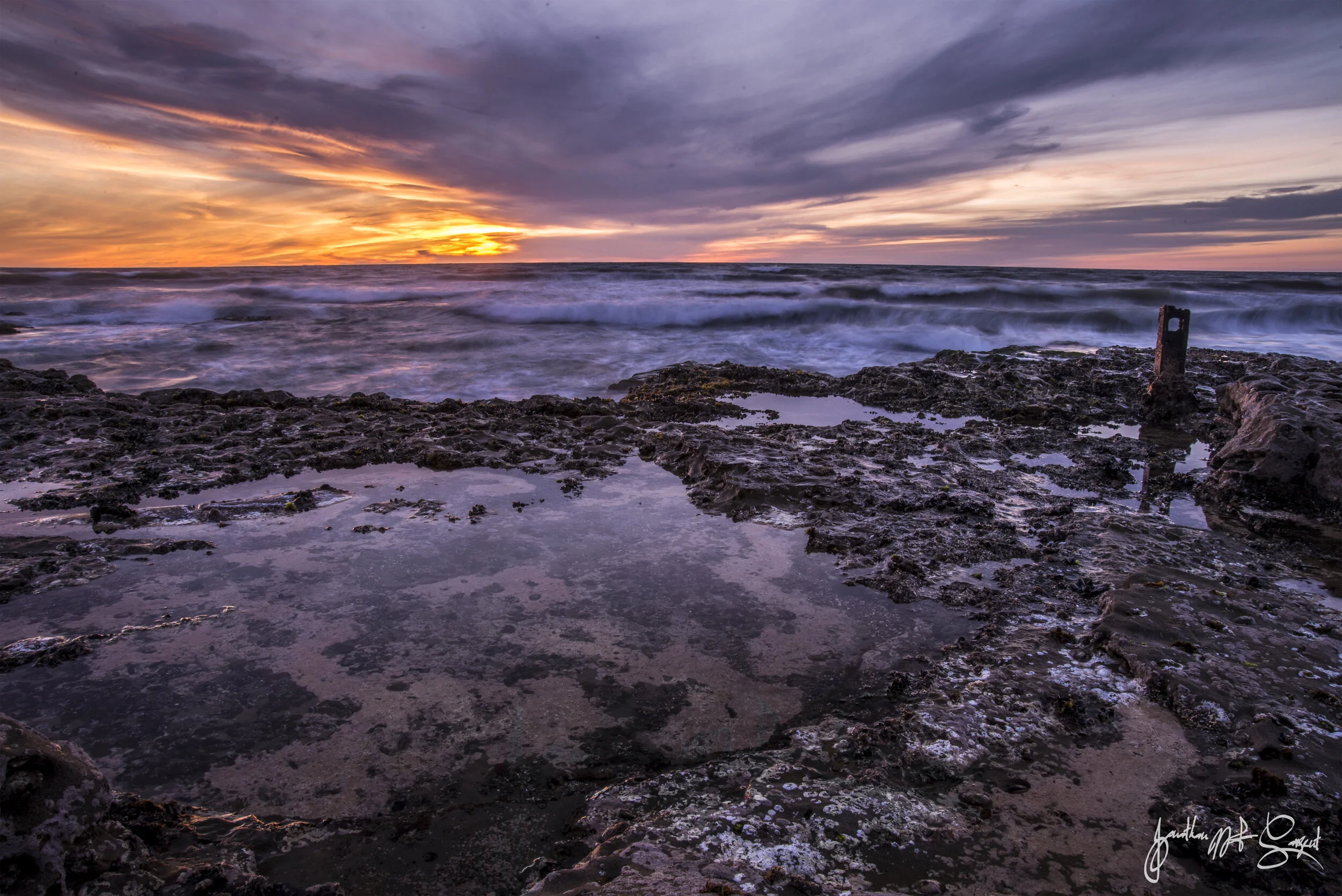 DSC_5741-HDR purple sunset rocks puddles 2.jpg
