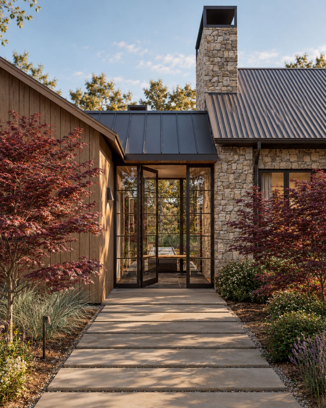 Golden-Hour Modern Garden Entry.png