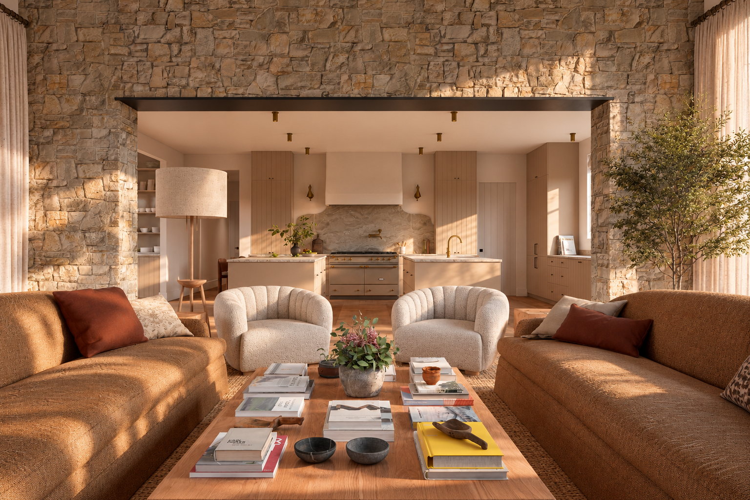 Warm Rustic Living Room and Kitchen.png