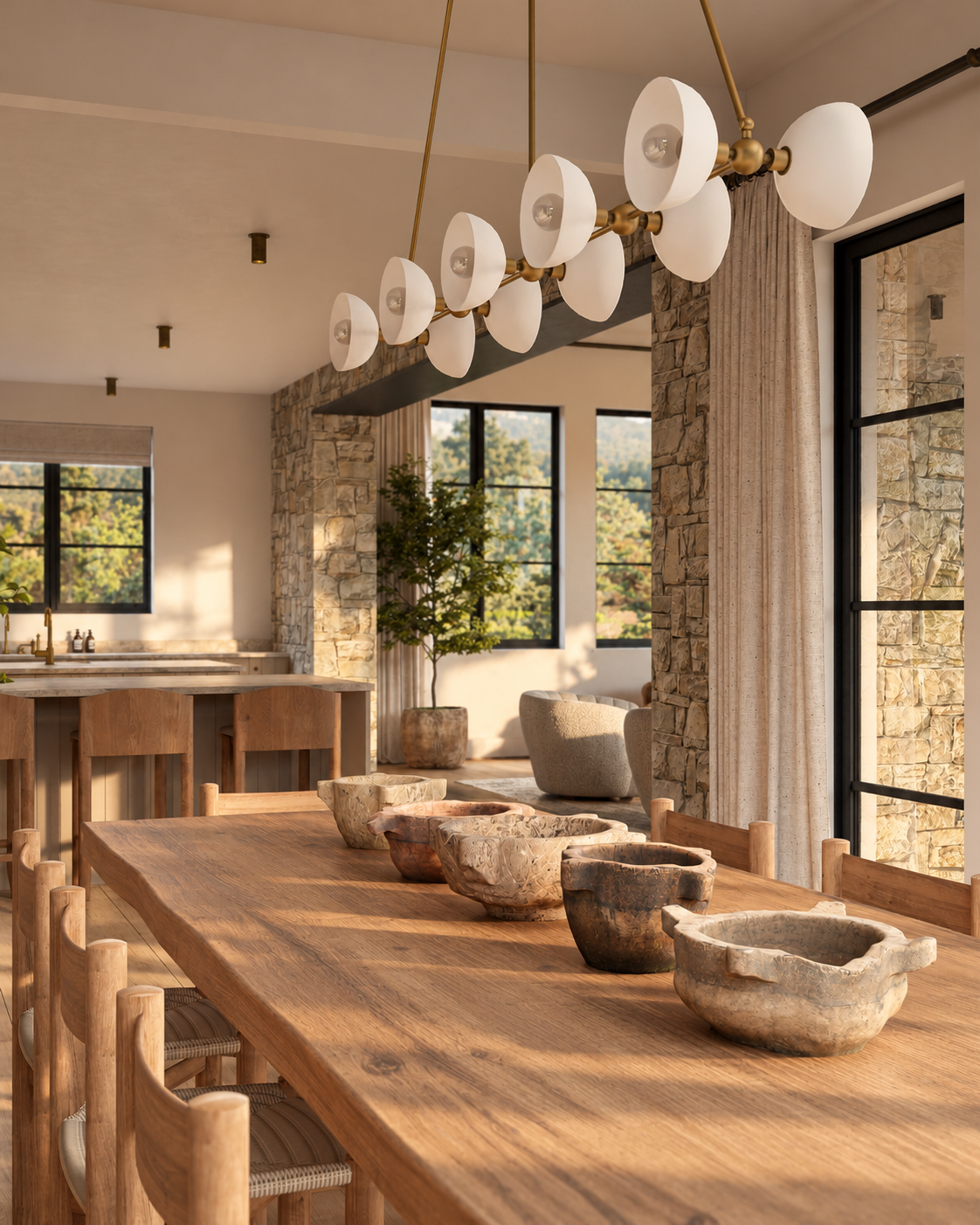 Golden Light Over a Rustic Dining Table.png