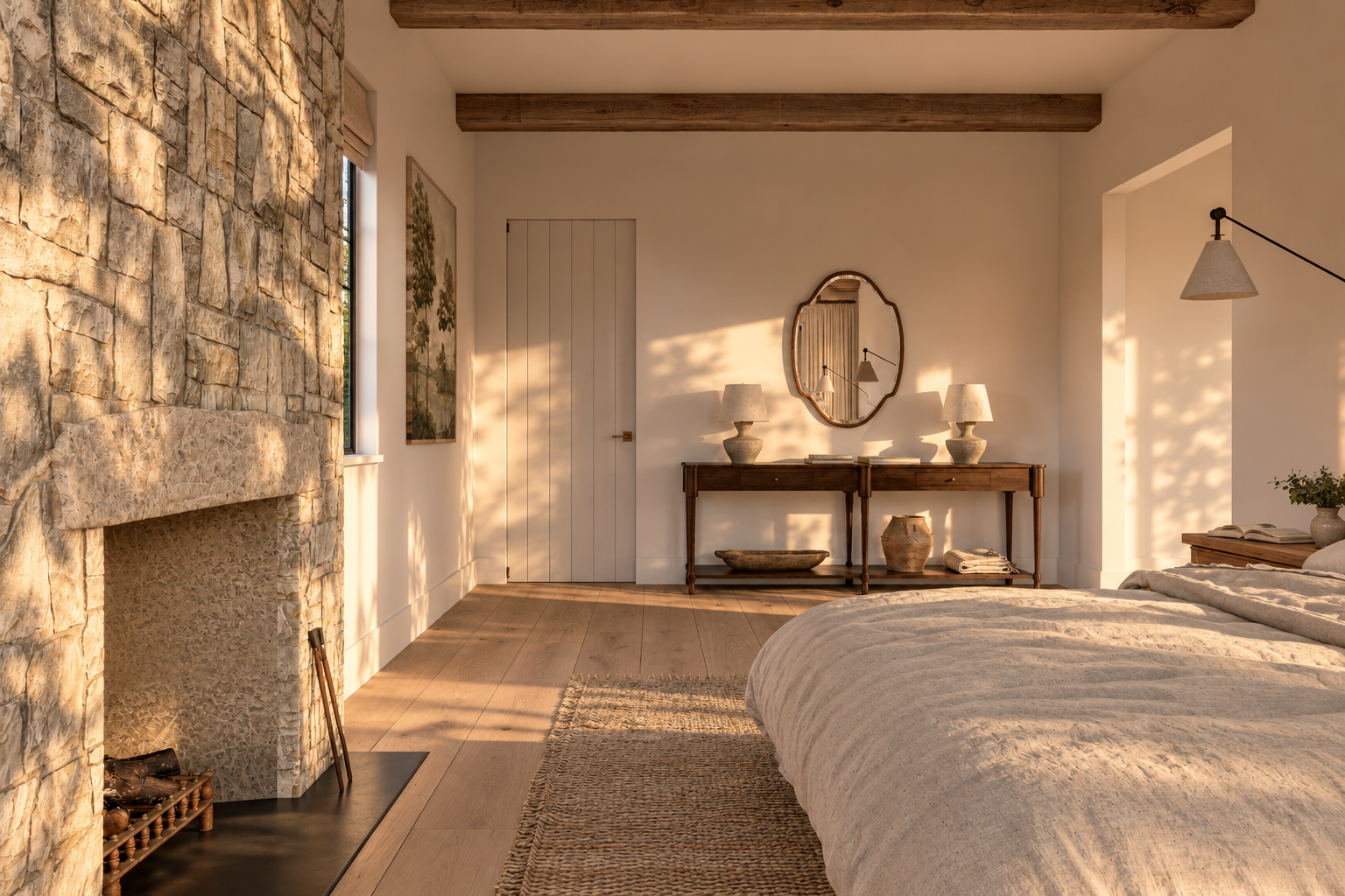 Sunlit Rustic Bedroom Retreat.png
