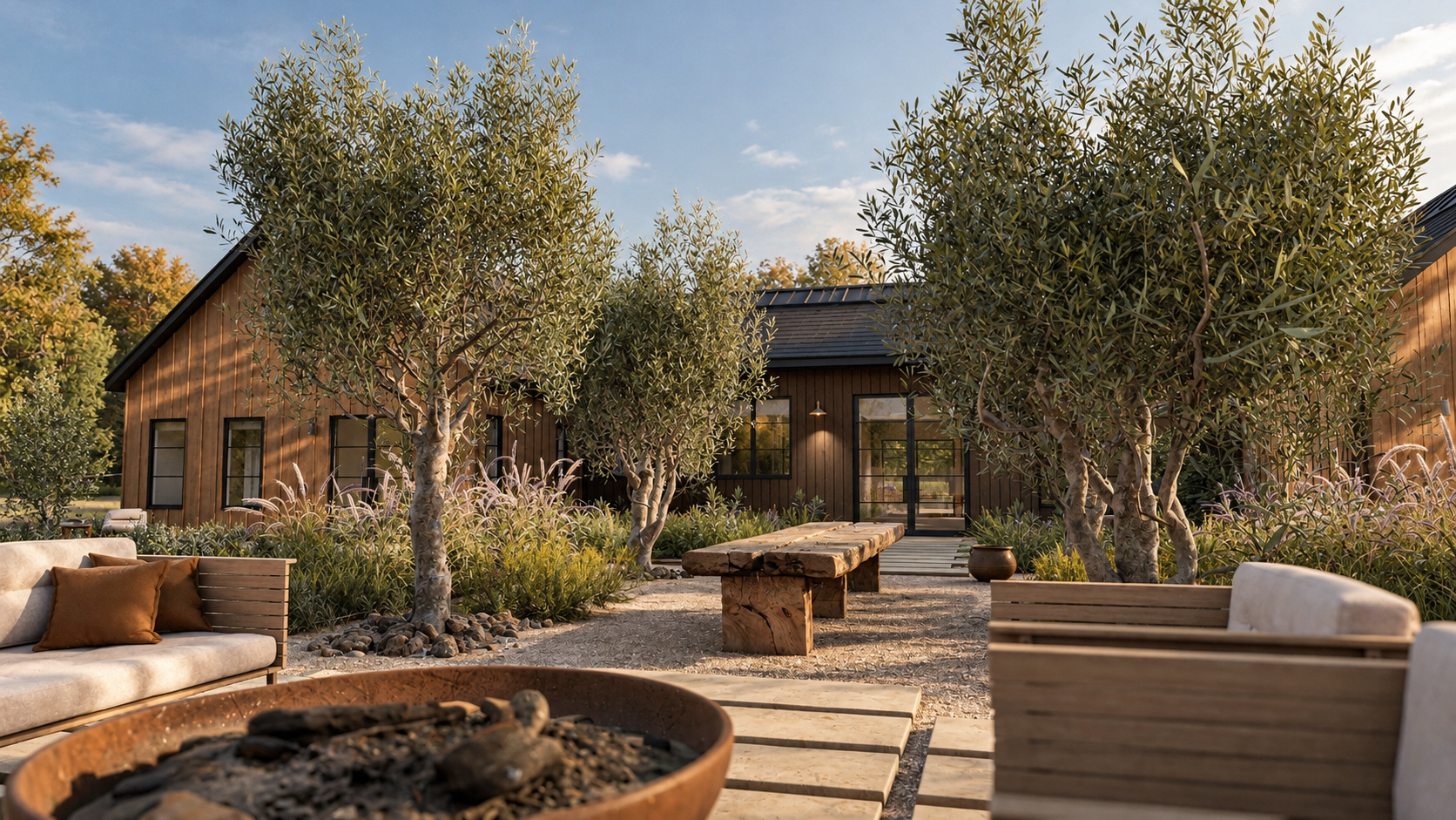 Rustic Olive Courtyard at Golden Hour.png
