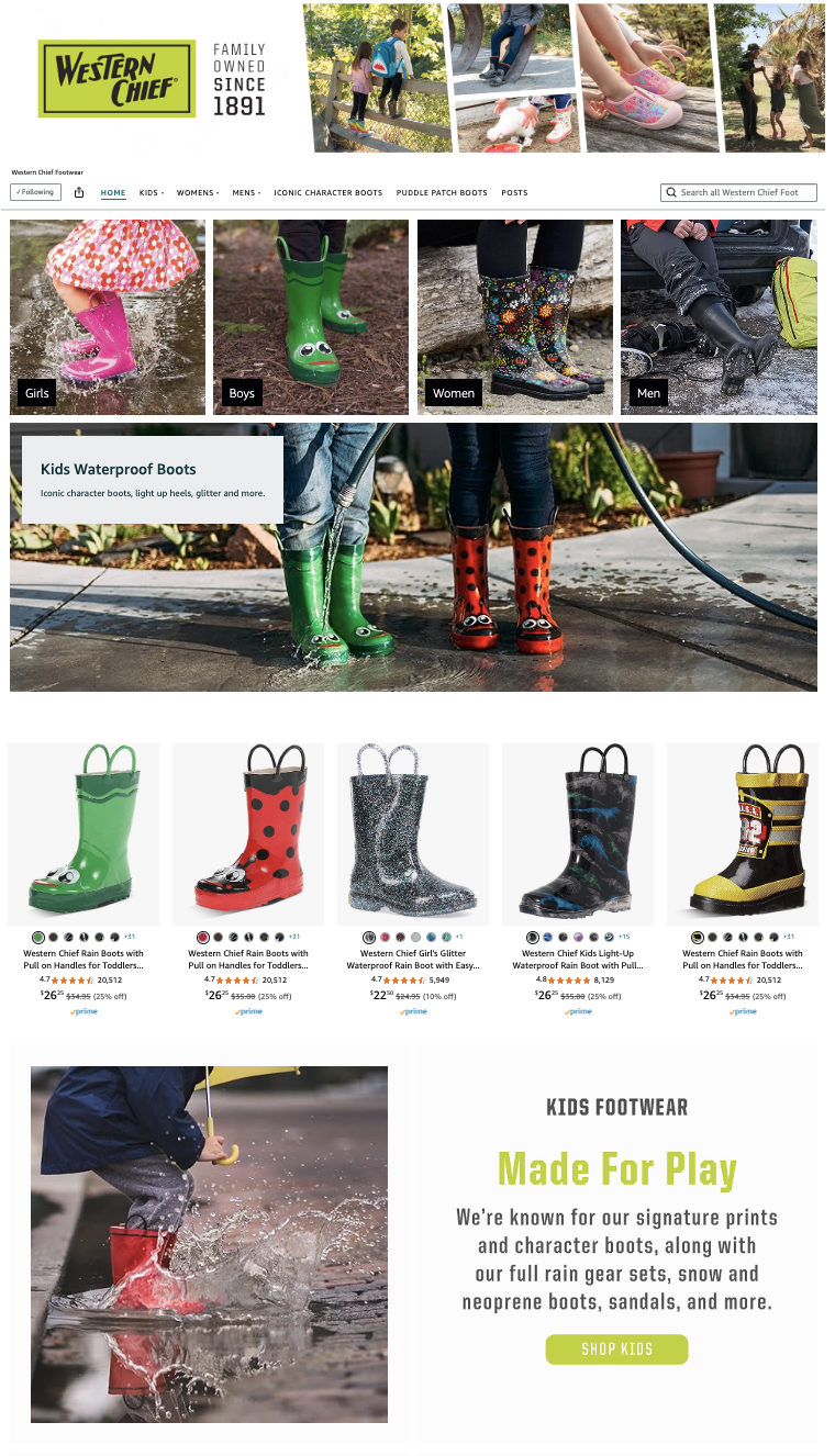 WesternChief Amazon Storefront