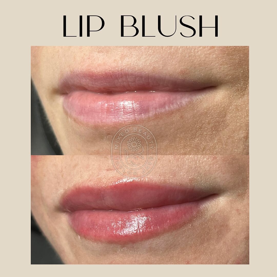 What a beautiful, subtle transformation! A LIP BLUSH creates a soft blushing of color over your lips. This is does create a lipstick effect and there are no harsh lines. See how the white vermillion boarder on her bottom lip is now colored in? And no