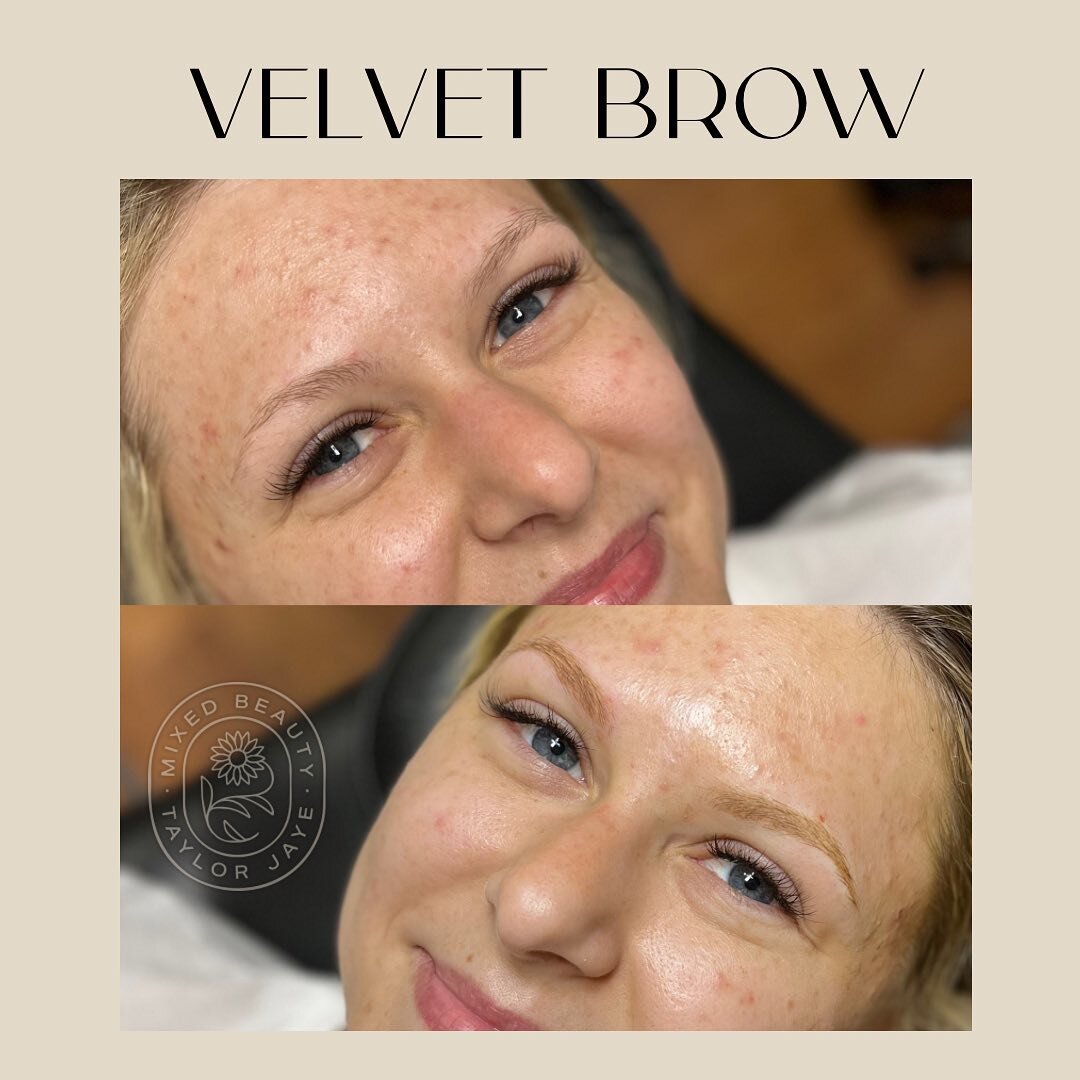 If you are a blonde with fair skin and hate how your brows disappear, this is your sign to schedule a Velvet Brow with us! Schedule with Kat or Taylor Jaye now and remember Kat is having a 20% off Summer Special! 🙌🏽🙌🏽