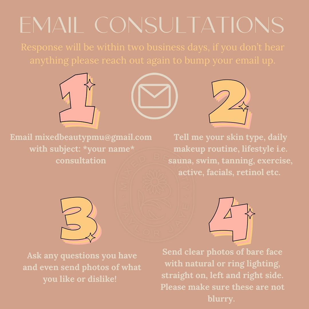 Not sure where to start? Let&rsquo;s chat! 💌
I offer email consultations to help you decide which PMU service is right for you&mdash;whether it&rsquo;s brows, sheer lips, or something in between.

Here&rsquo;s how to get started:
📩 Email mixedbeaut