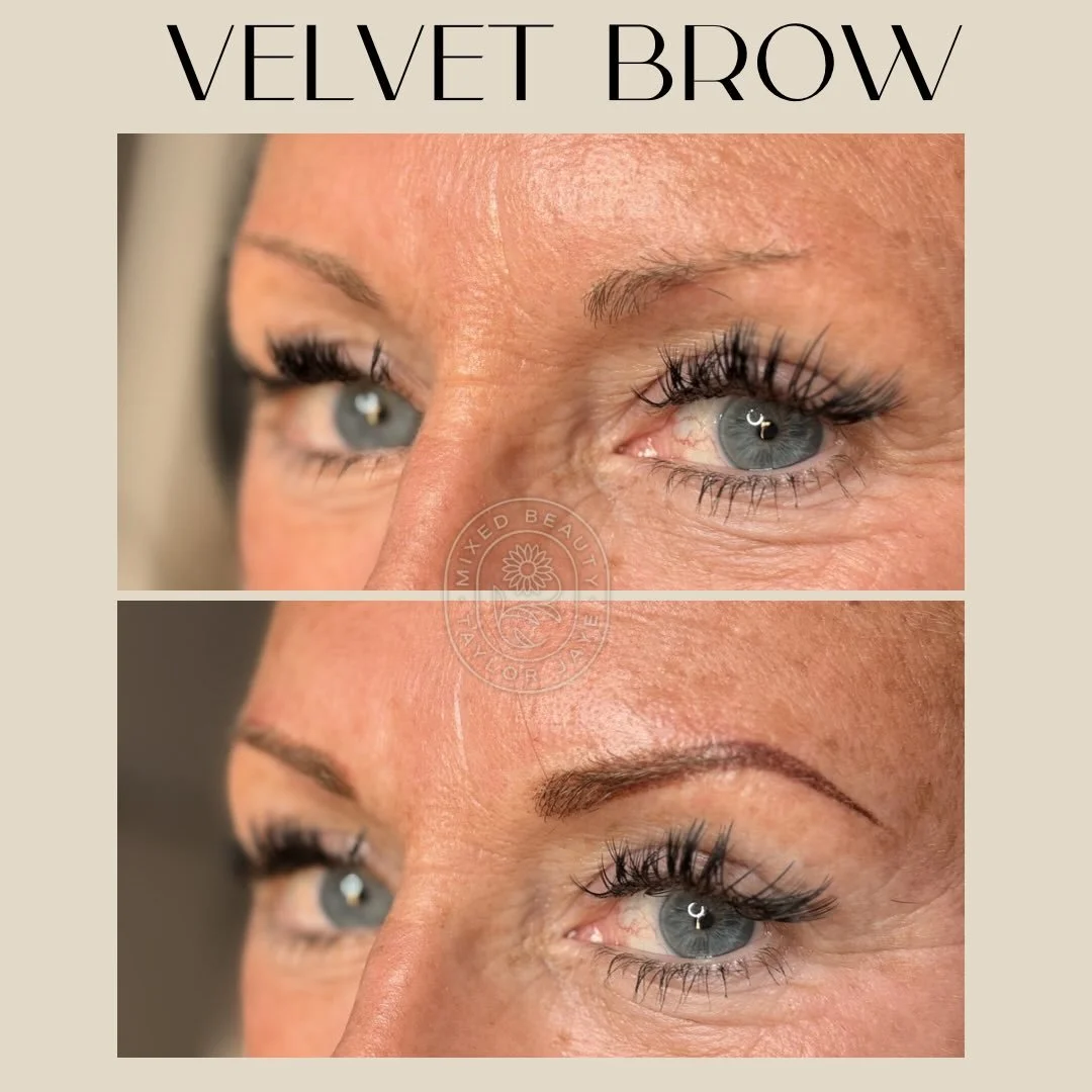 Love a good velvet brow transformation 🤍 Mapping is my favorite part! I love giving you your natural shape back after overplucking (or just life doing its thing).

Now booking for May &amp; June!  Book now to get in before summer!
Book your appointm