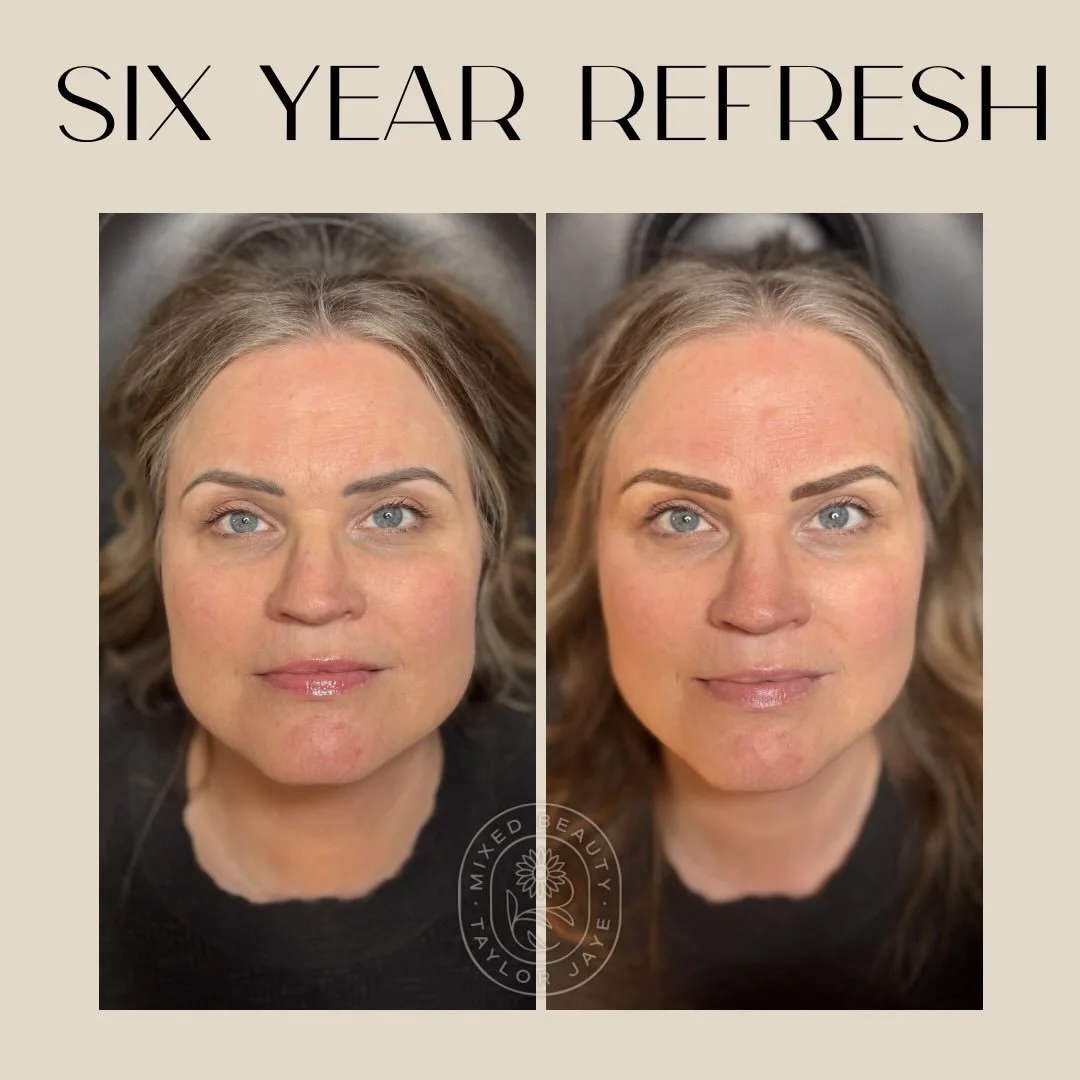 6 years later&hellip; no touch ups 🤍

My beautiful mama had her brows done in 2020 and thought she didn&rsquo;t &ldquo;need&rdquo; anything because her shape was still there&hellip; and before we knew it, 6 years has gone past!! Just LOOK at the dif