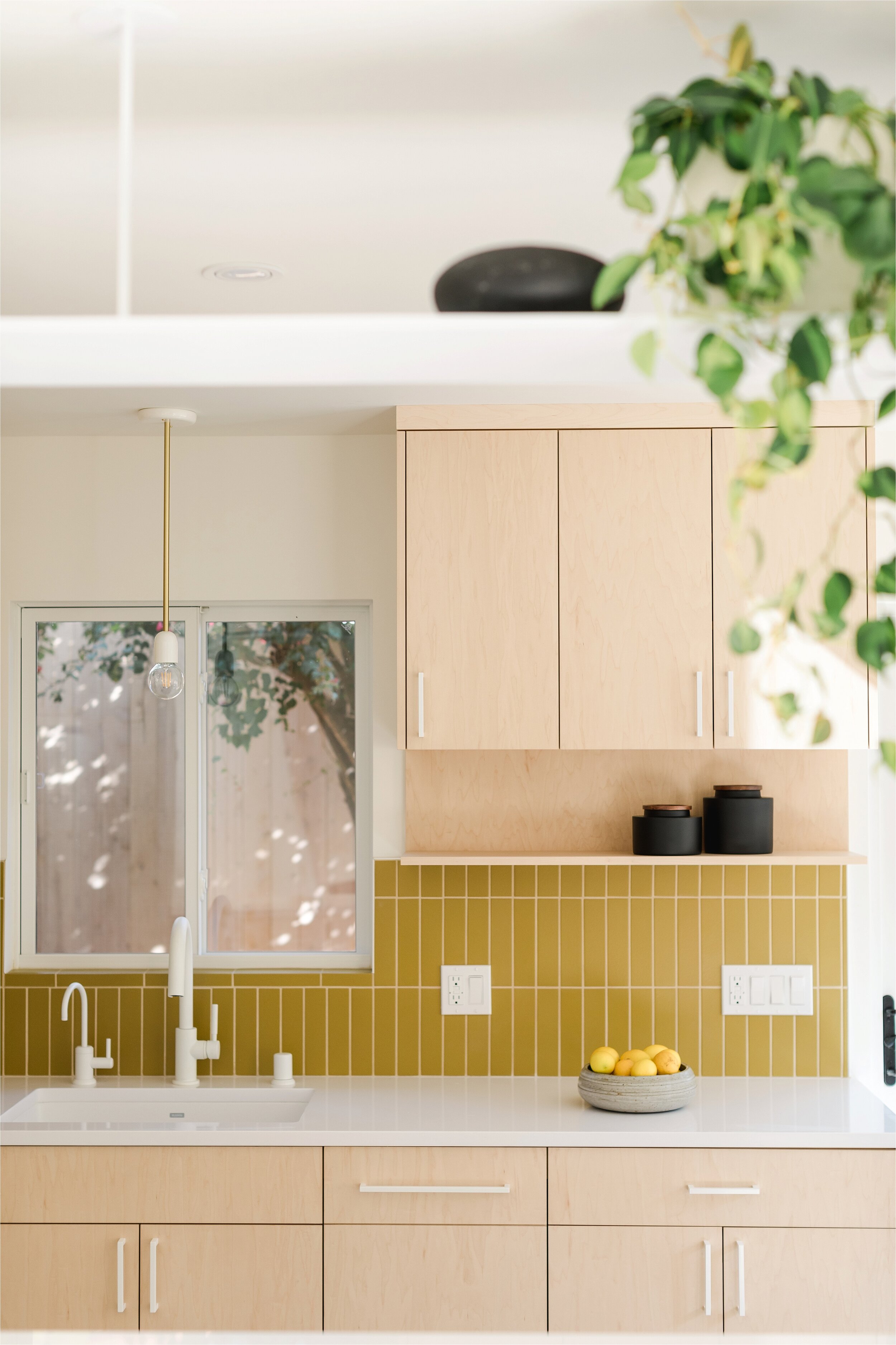 kitchen remodel photos. mustard yellow backsplash. custom kitchen remodel