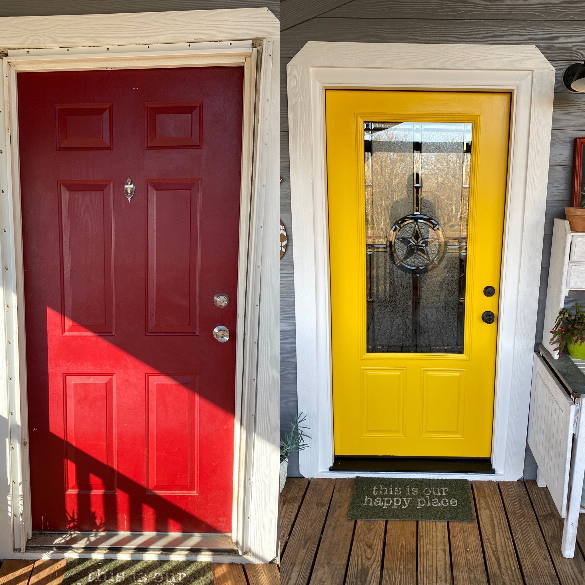 Front Door Before and After