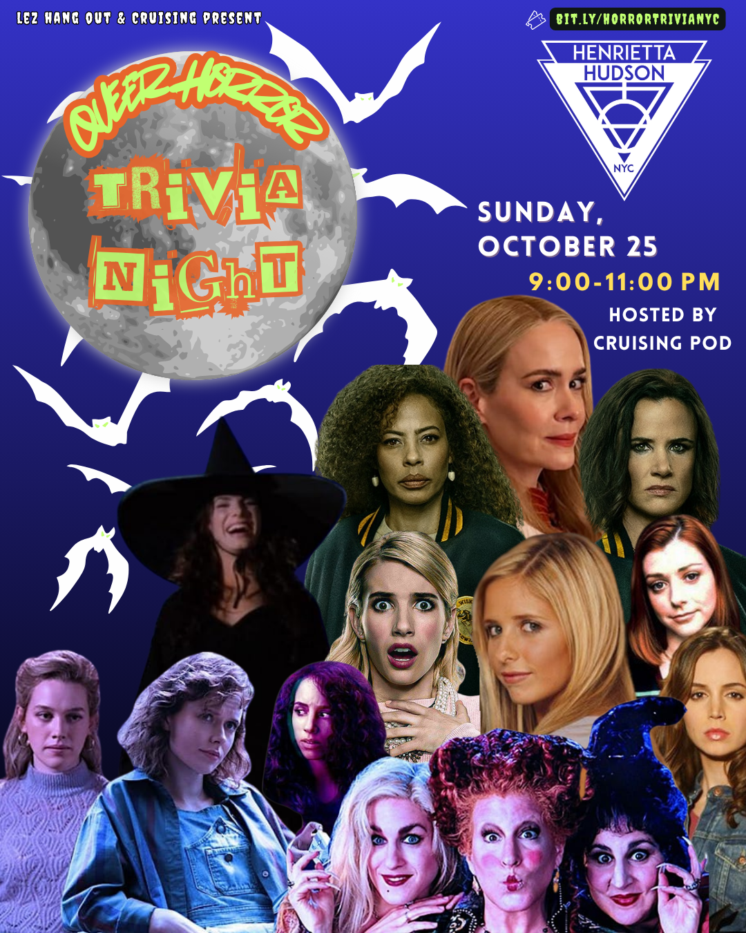 Queer Horror Trivia Presented by Lez Hang Out and Cruising Podcast