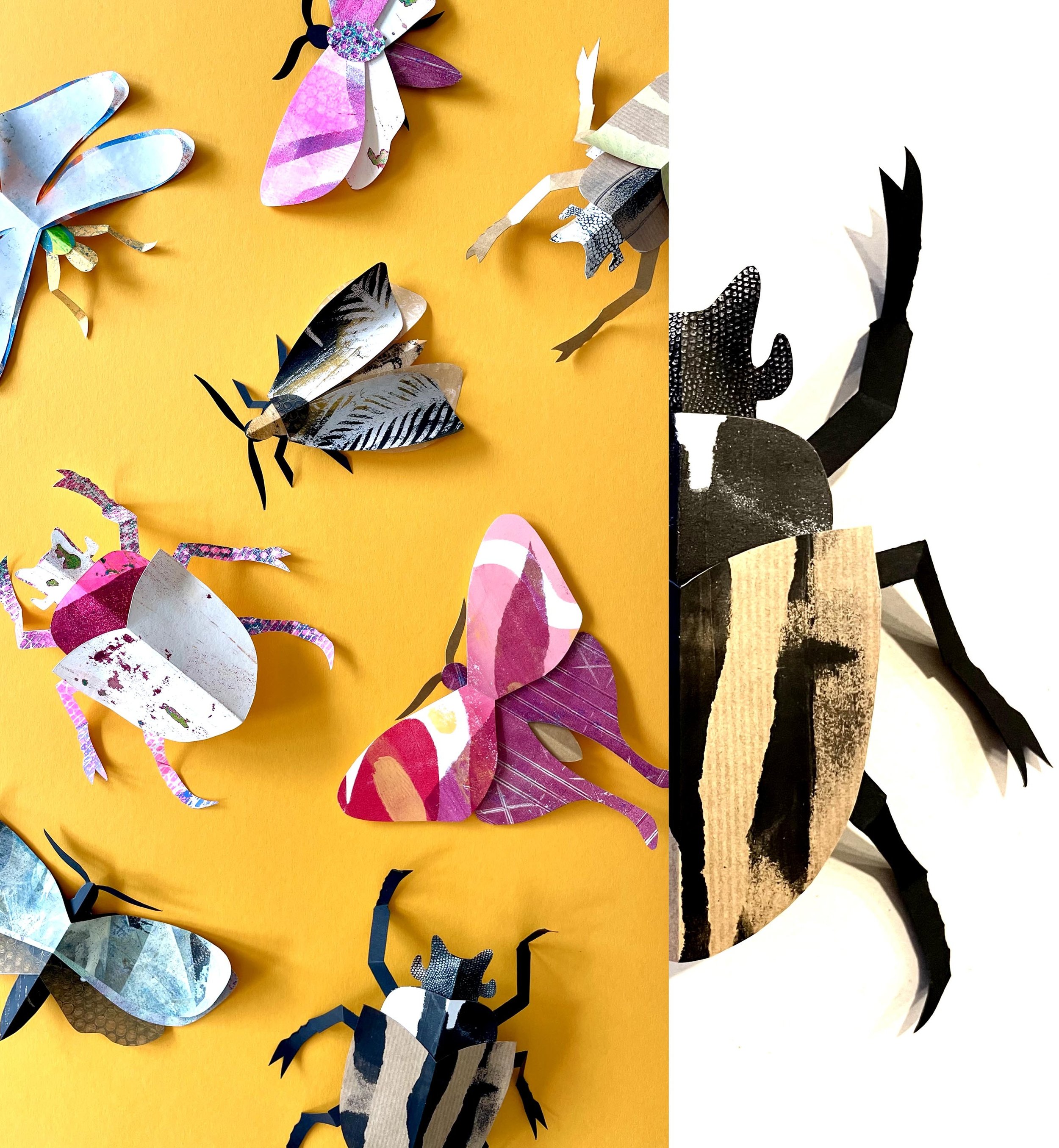 Monoprint collage studio vanmieke