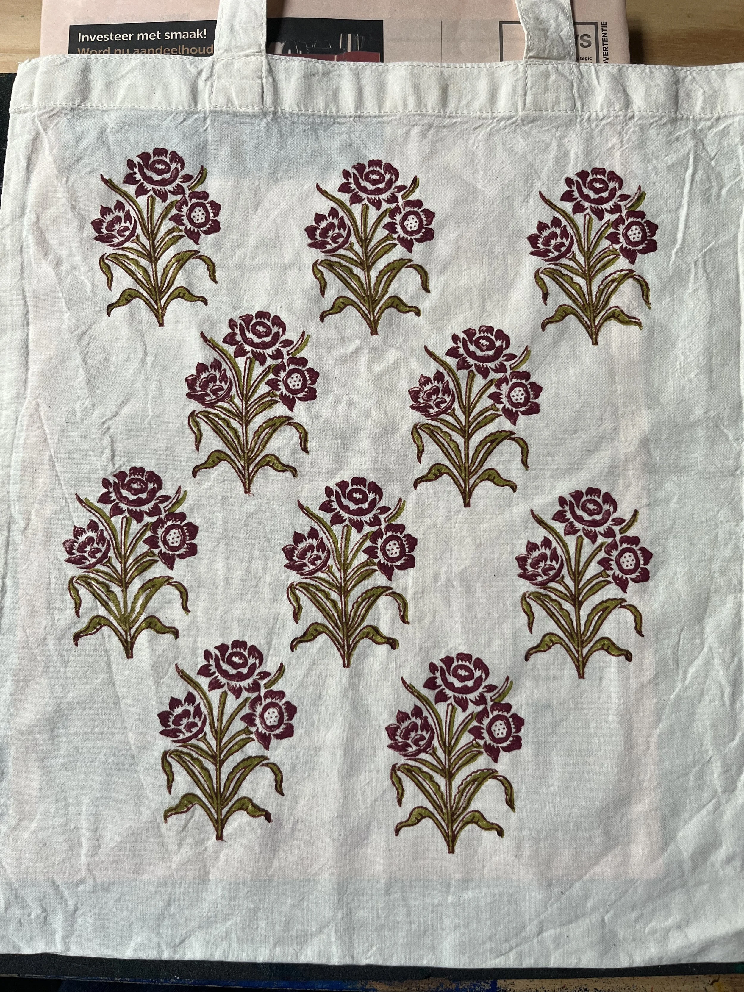 Meerkleurig Blockprint