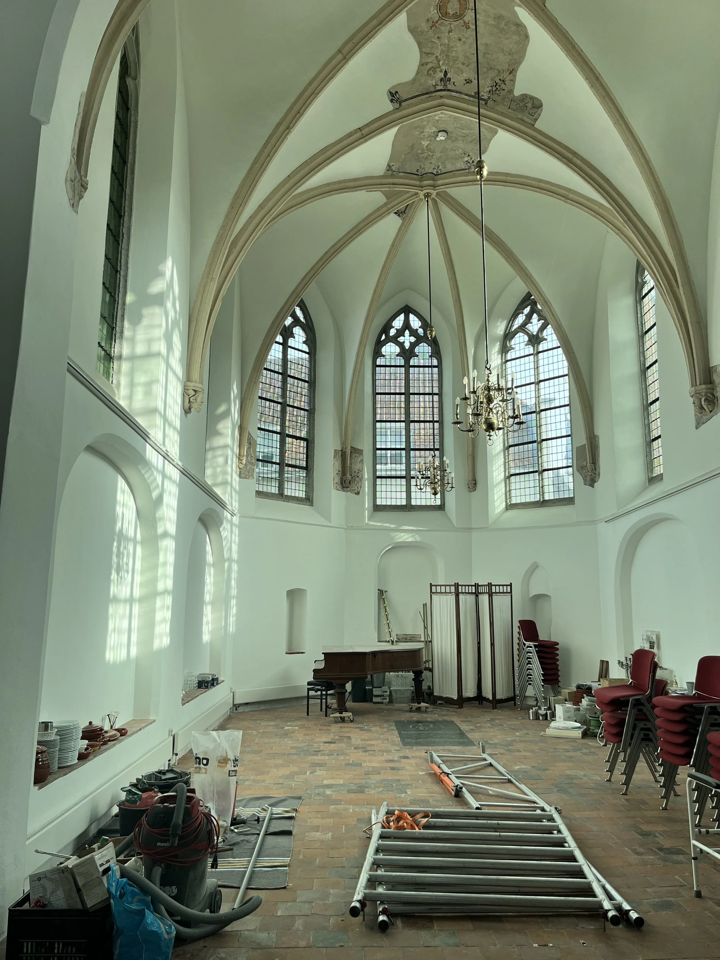 Voorbereiding Petra Prins Patchwork & Quilting in de Mannenzaal, 6 maart 2026