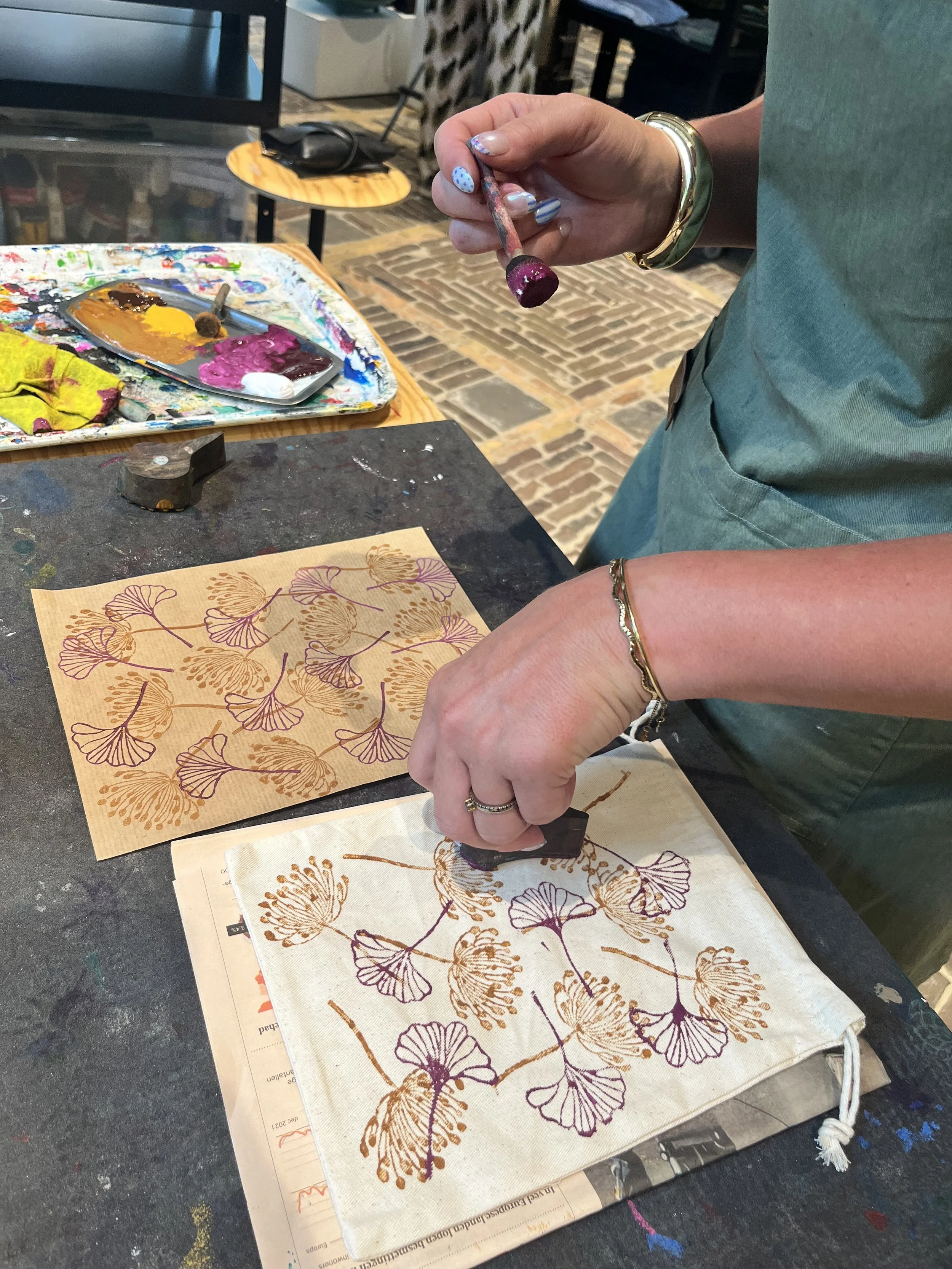 Arrangement textielwandeling met workshop blockprint i.s.m. met Gilde Amersfoort, 28 juni 2026