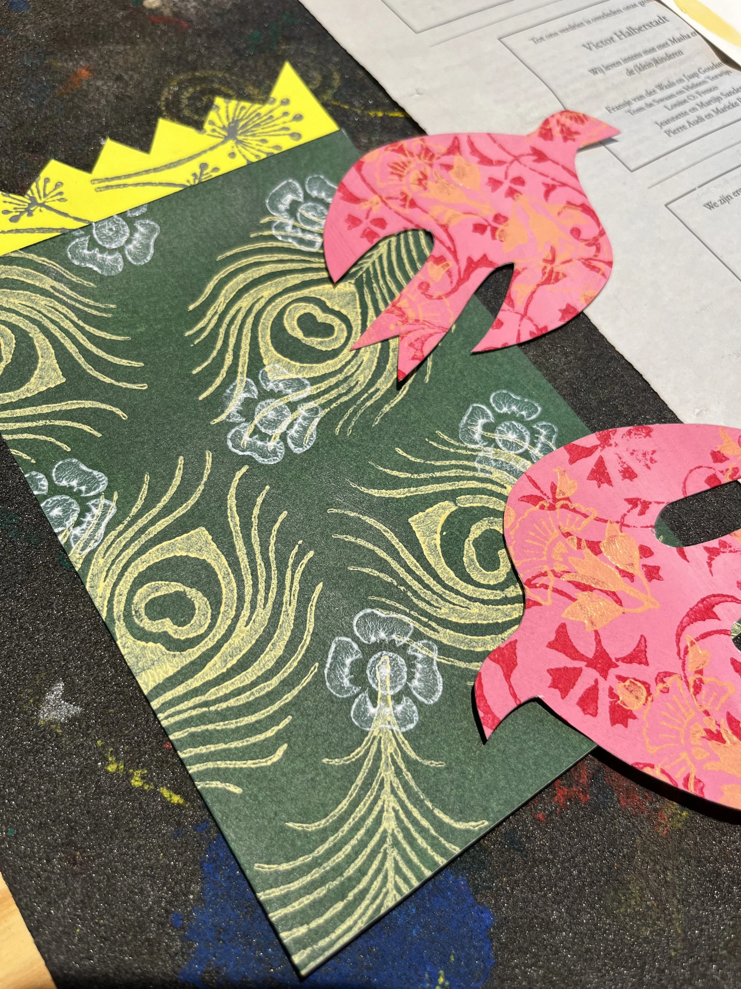 Ontwikkeling workshop CollagesXBlockprint door Amber Ledegang, 5 september 2025
