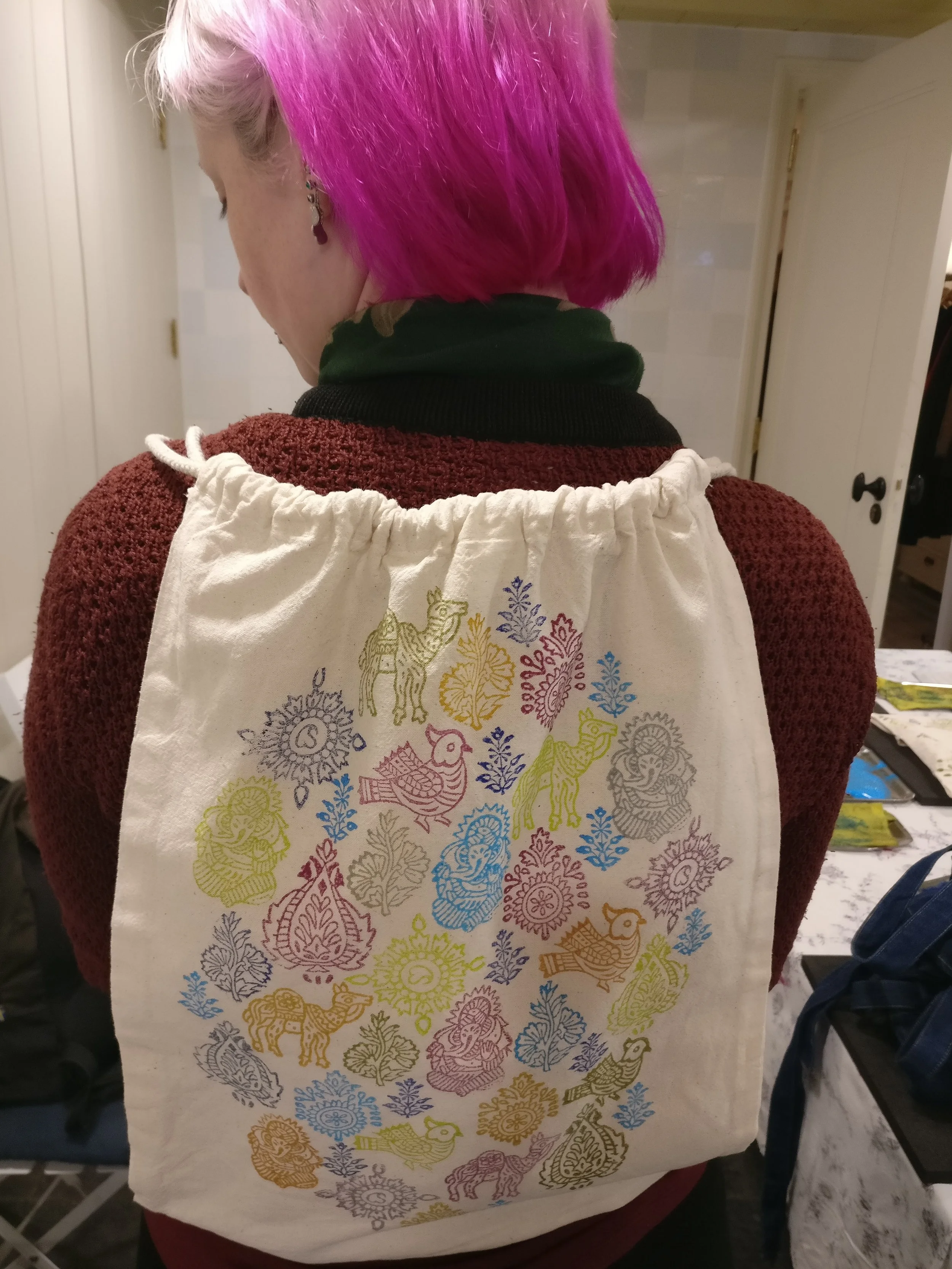 Workshops Blockprint Museum van Loon, Amsterdam oktober 2018