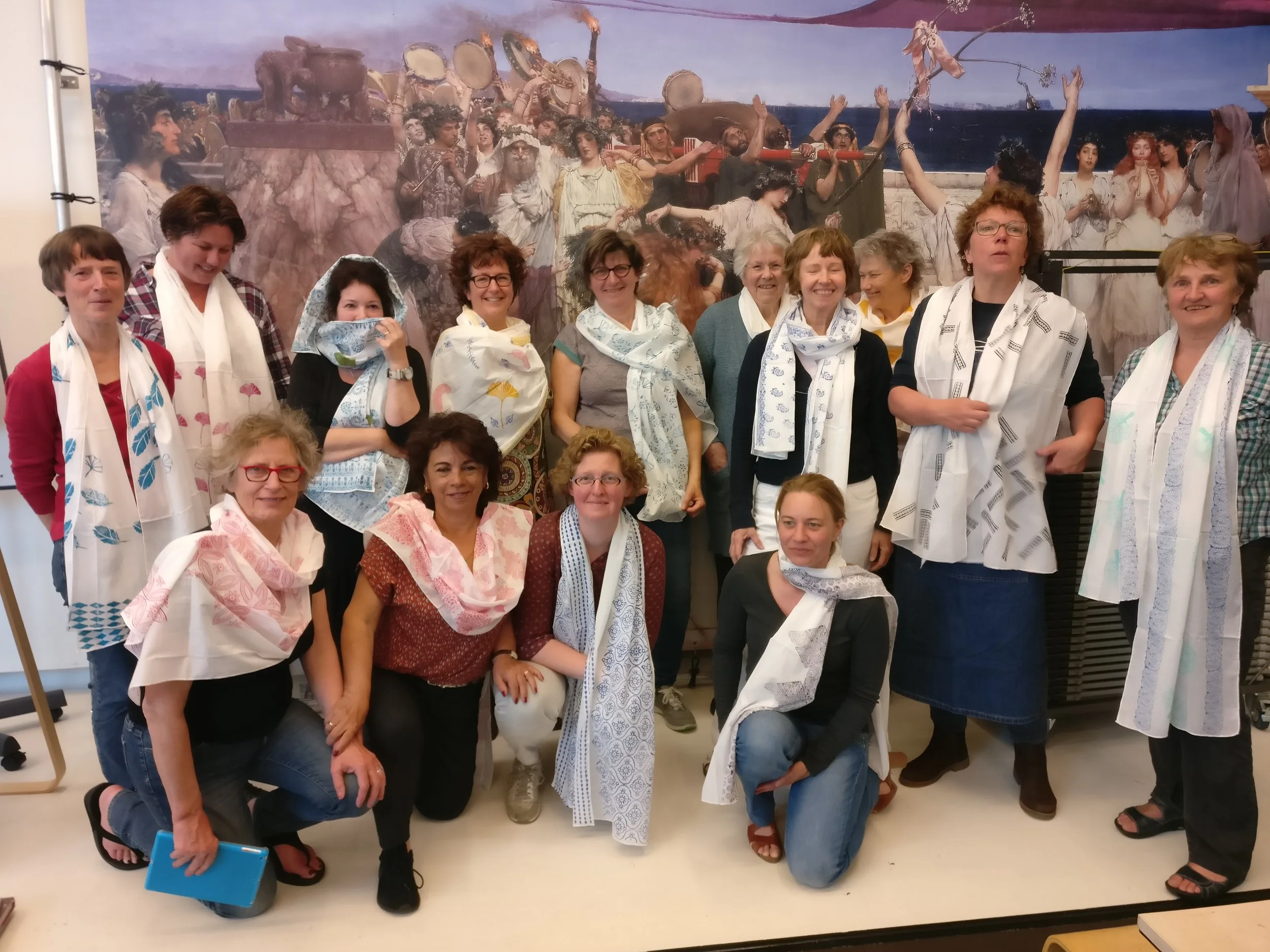 Workshops blockprinten Fries Museum, mei 2017