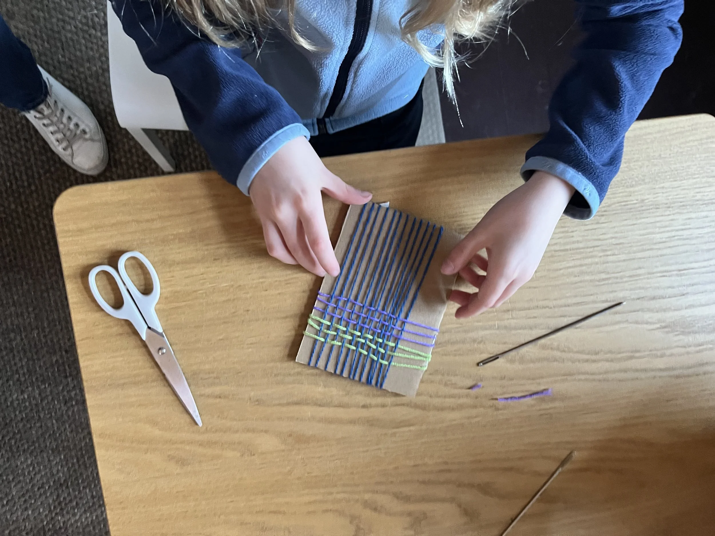 Leerlijn Ambachten; weven, groep 5 De Magneet, 5 maart 2026