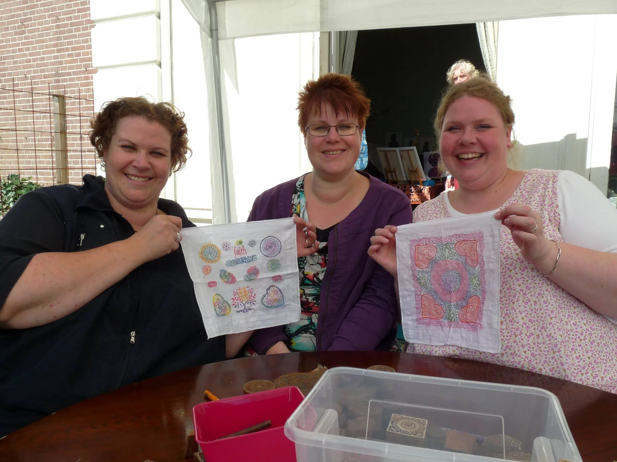 Levenskunstbeurs, Driebergen / Workshops blockprinten, 2012 en 2013