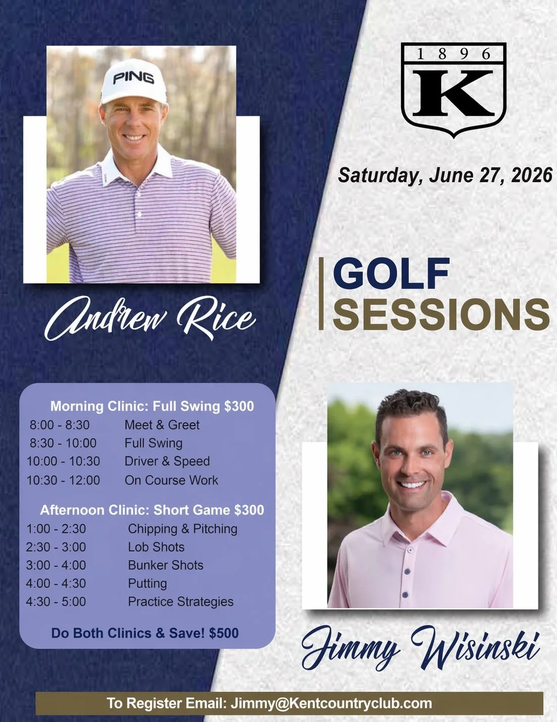Big-time excited for this one.

Looking forward to hosting Golf Digest Ranked #23 teacher Andrew Rice on June 27.  One of the best in the game, Andrew has a gift for making the complicated, simple. We&rsquo;ll be diving into full swing, speed, short 
