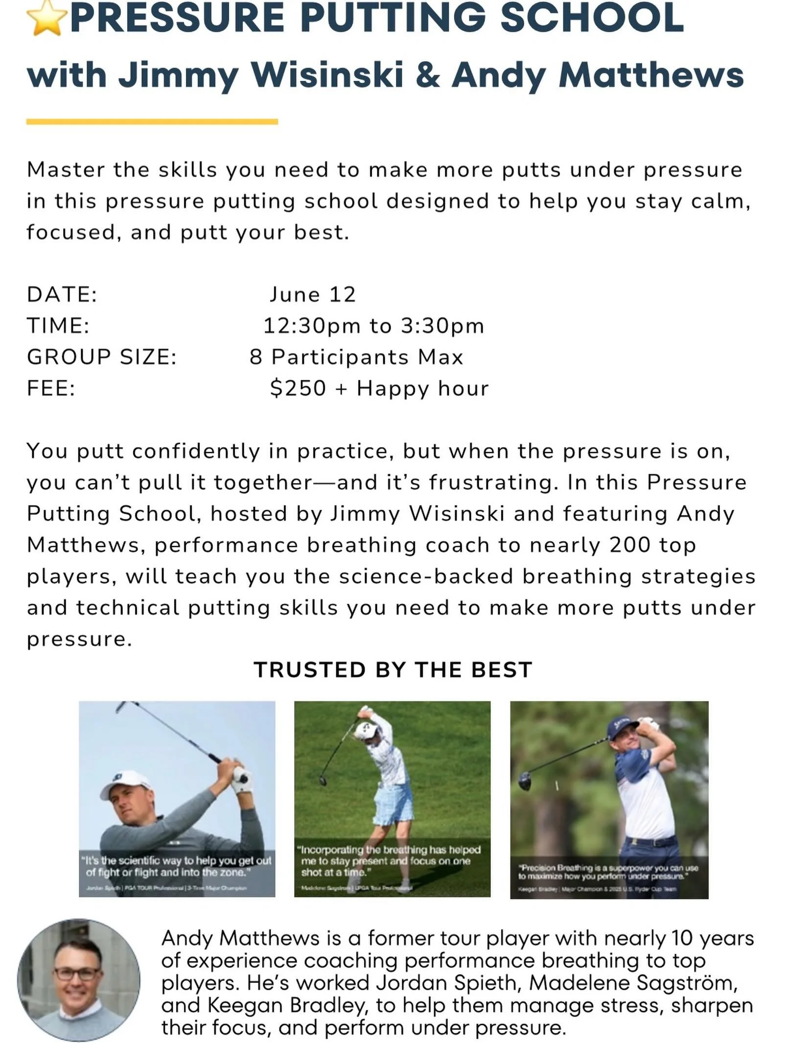 It&rsquo;s science. Nerves, stress, and anxiety are not the same thing&mdash;and understanding the difference matters. How you manage them is often what separates good performers from great ones. Learn the same tools and strategies used by PGA Tour a