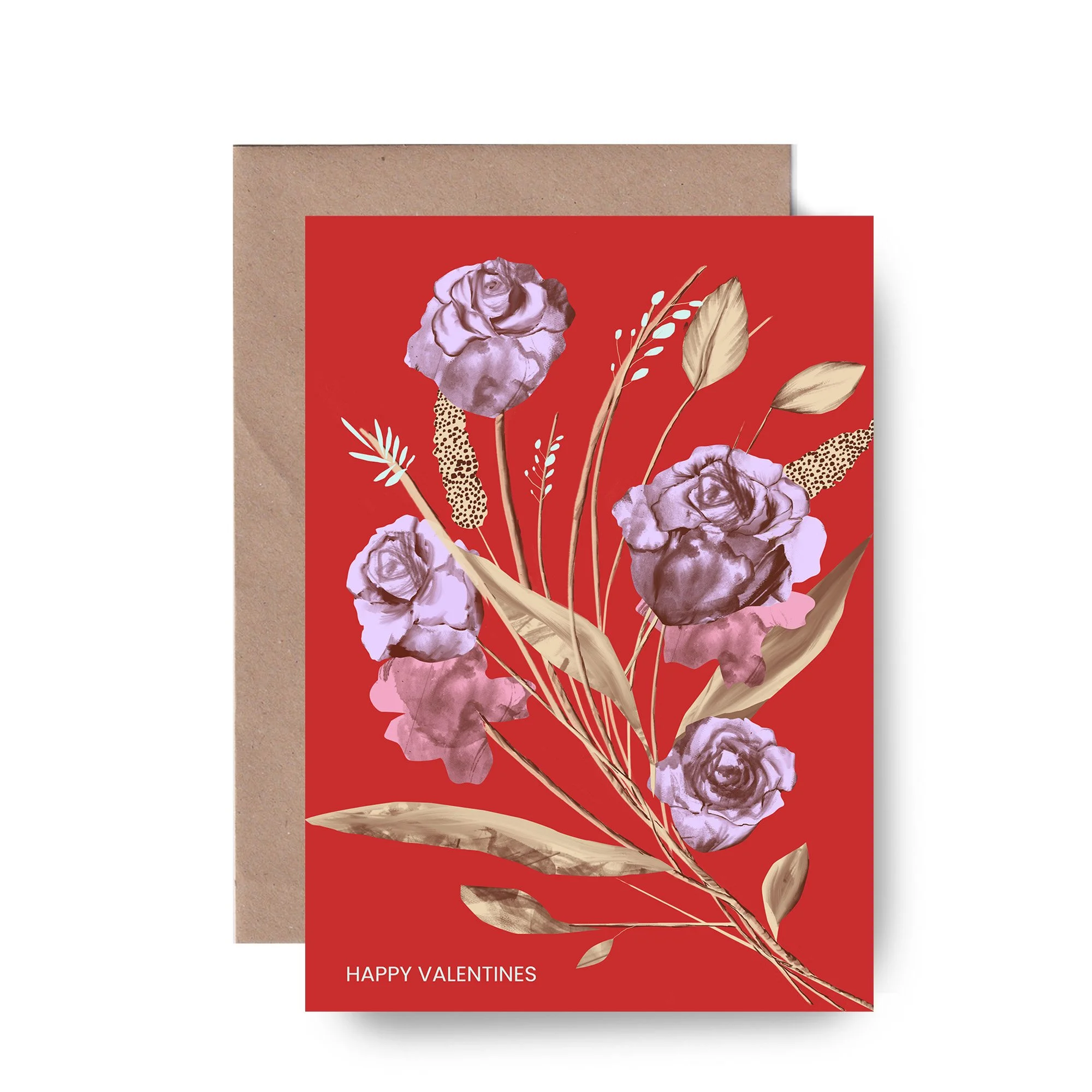 'Floral' Valentines Day Card