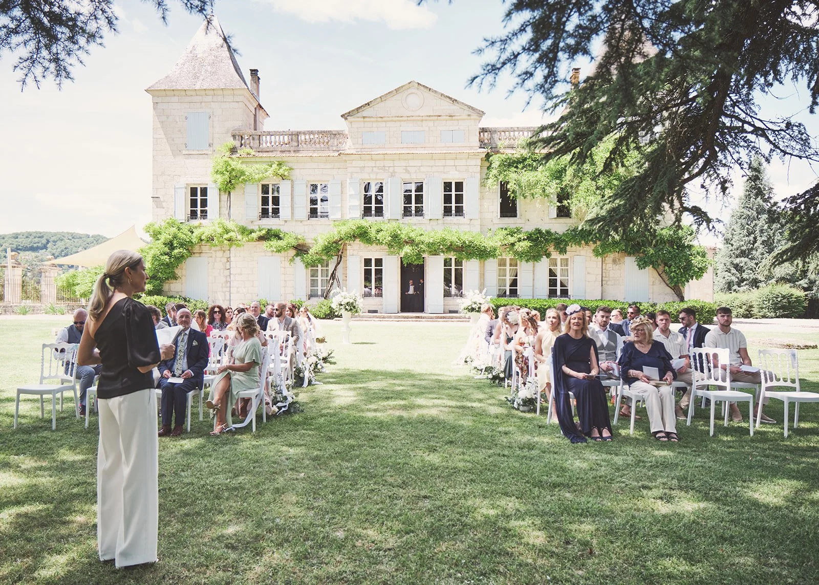 Daniella Josh ceremony colour Chateau Naudou wedding of J and D by Littlewing Photos  wedding photographer.jpg