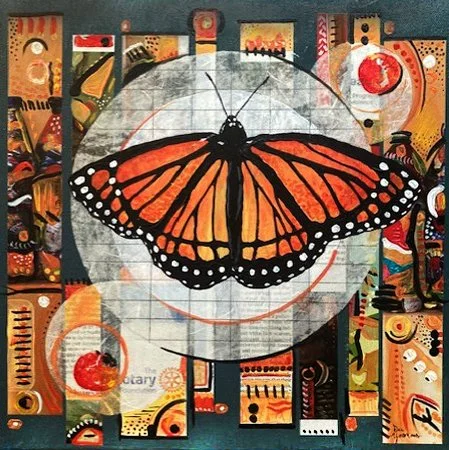 Viceroy 12x12  multimedia collage Gallery wrapped $225
