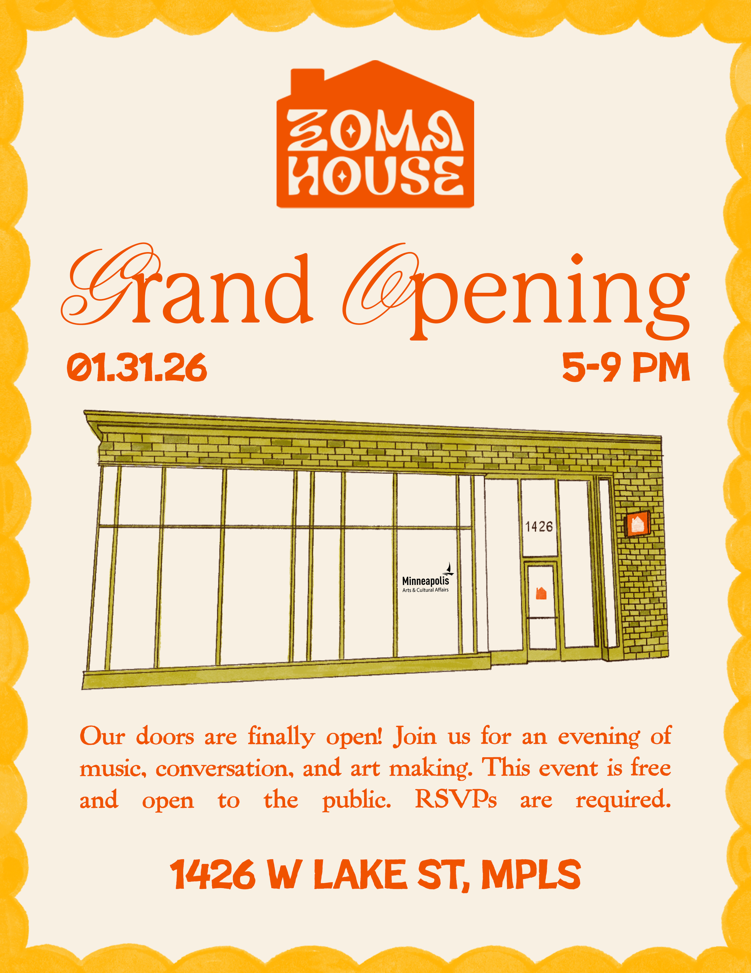 ZOMA House grand opening on Jan 31
