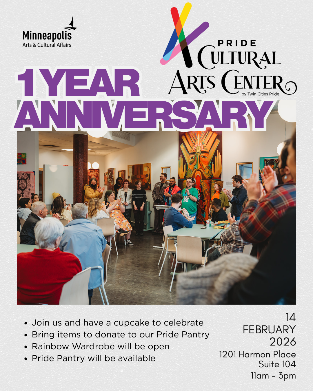 Pride Cultural Arts Center celebrates their one-year anniversary on Feb 14