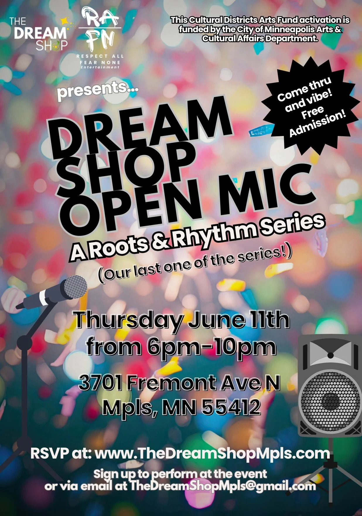 Open Mic Night at The Dream Shop June 11