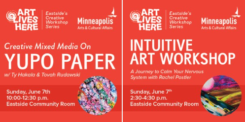 Eastside Food Co-op presents Creative Mixed Media on Yupo Paper and Intuitive Art Workshops