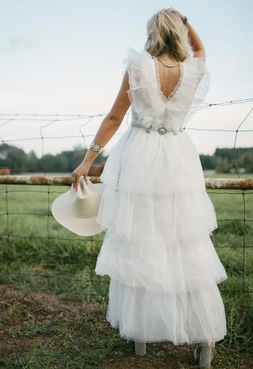 Loretta White Ruffle Maxi Dress  Bridled & Beale